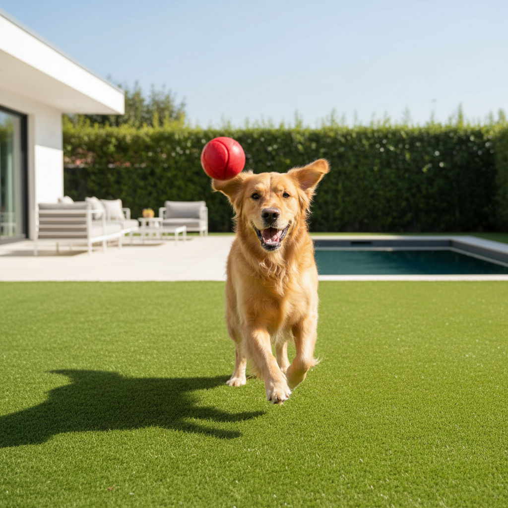 7 Dog-Friendly Backyard Ideas with Synthetic Turf in Hoboken, NJ - artificial grass installation by Pags The Turf Guy