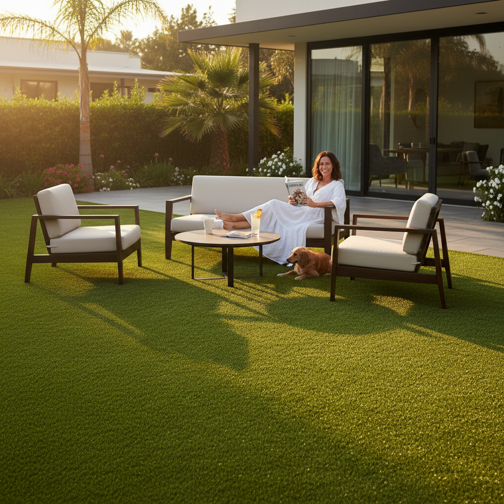 Artificial grass benefits for homeowners - backyard entertainment and