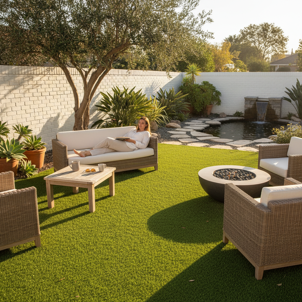 Artificial grass benefits for homeowners - backyard entertainment and