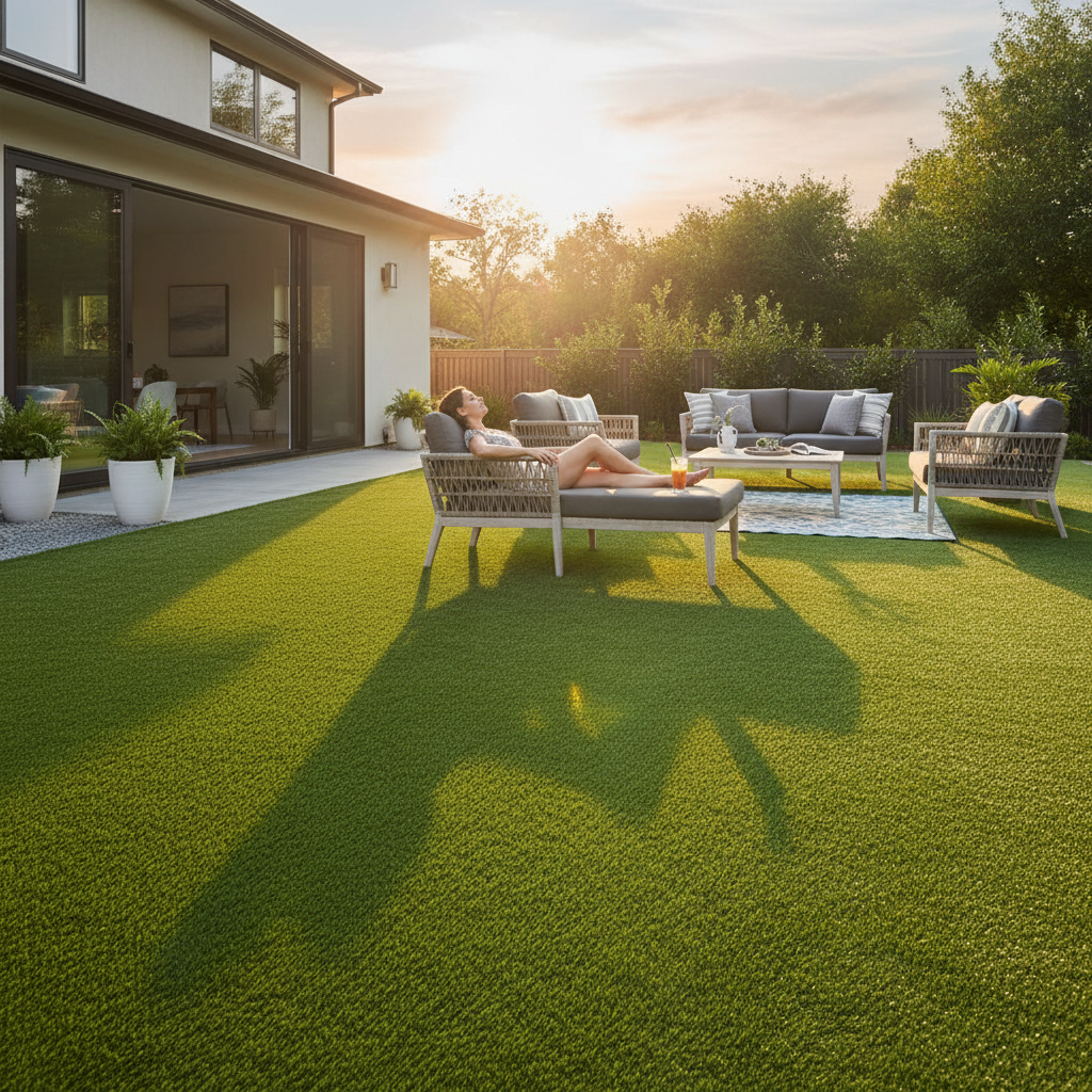 Artificial grass benefits for homeowners - backyard entertainment and