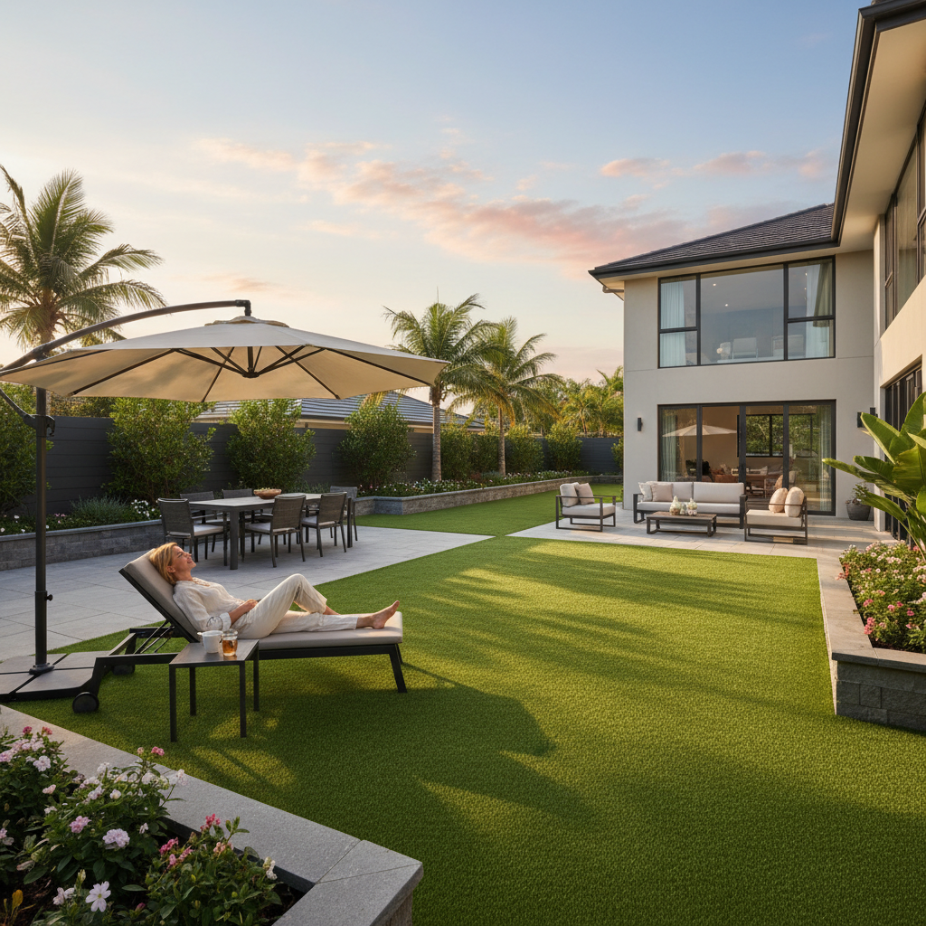 Artificial grass benefits for homeowners - backyard entertainment and