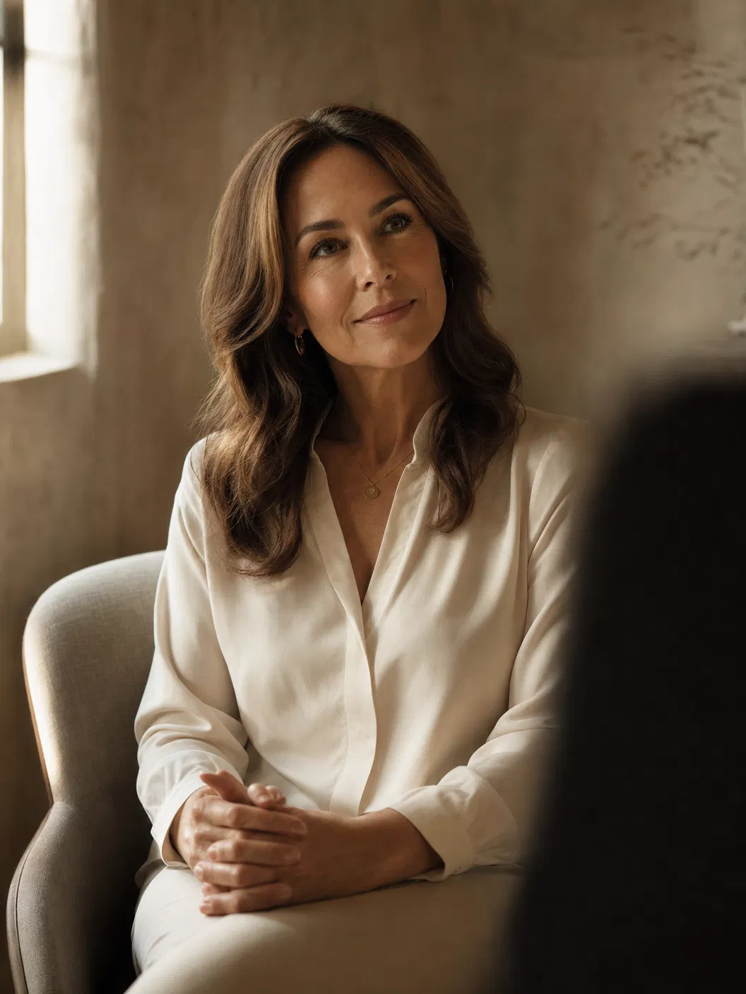 Woman at Alignia Wellness hormone therapy consultation in Boca Raton