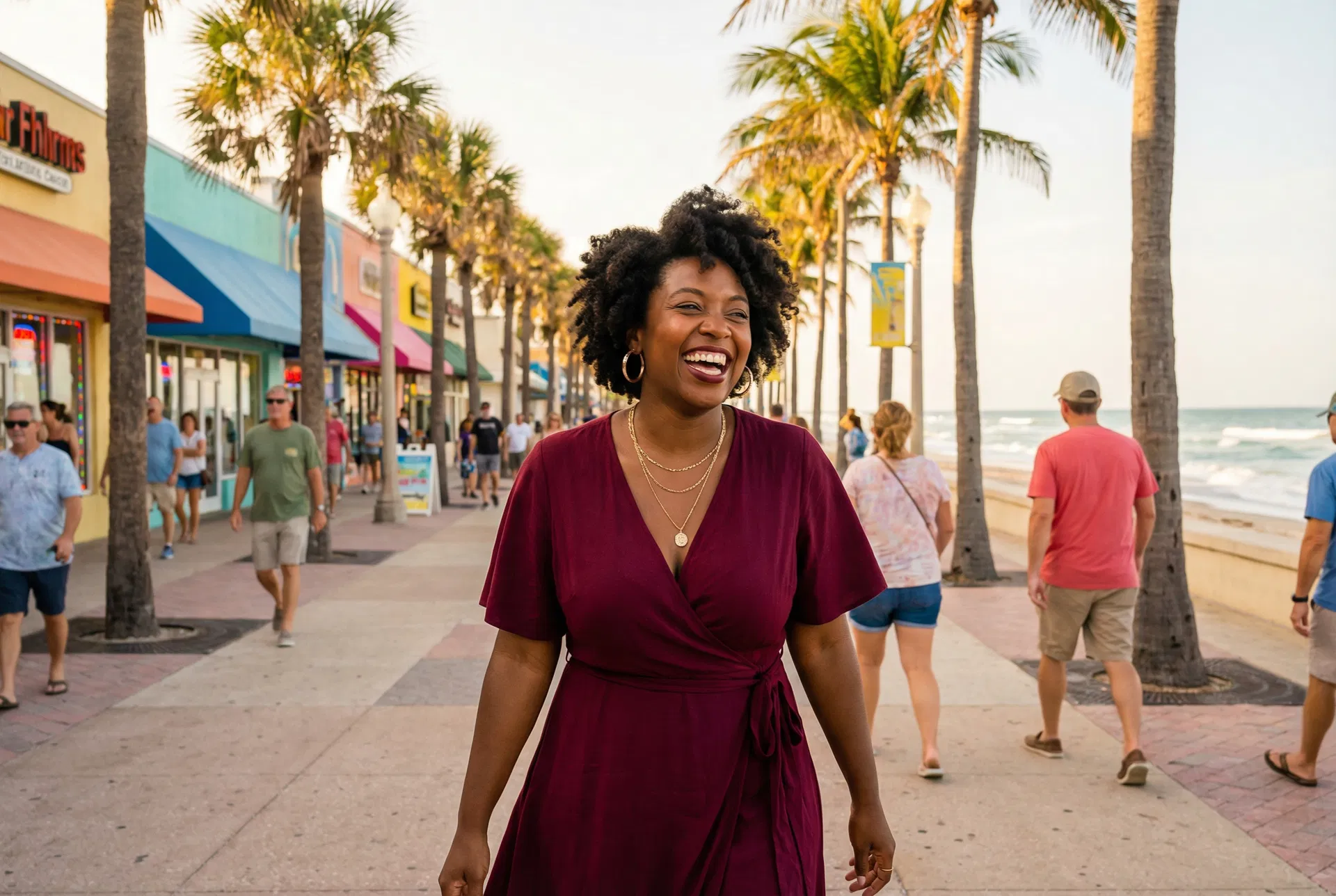 Black woman thriving with long-term hormone optimization in Boca Raton Florida