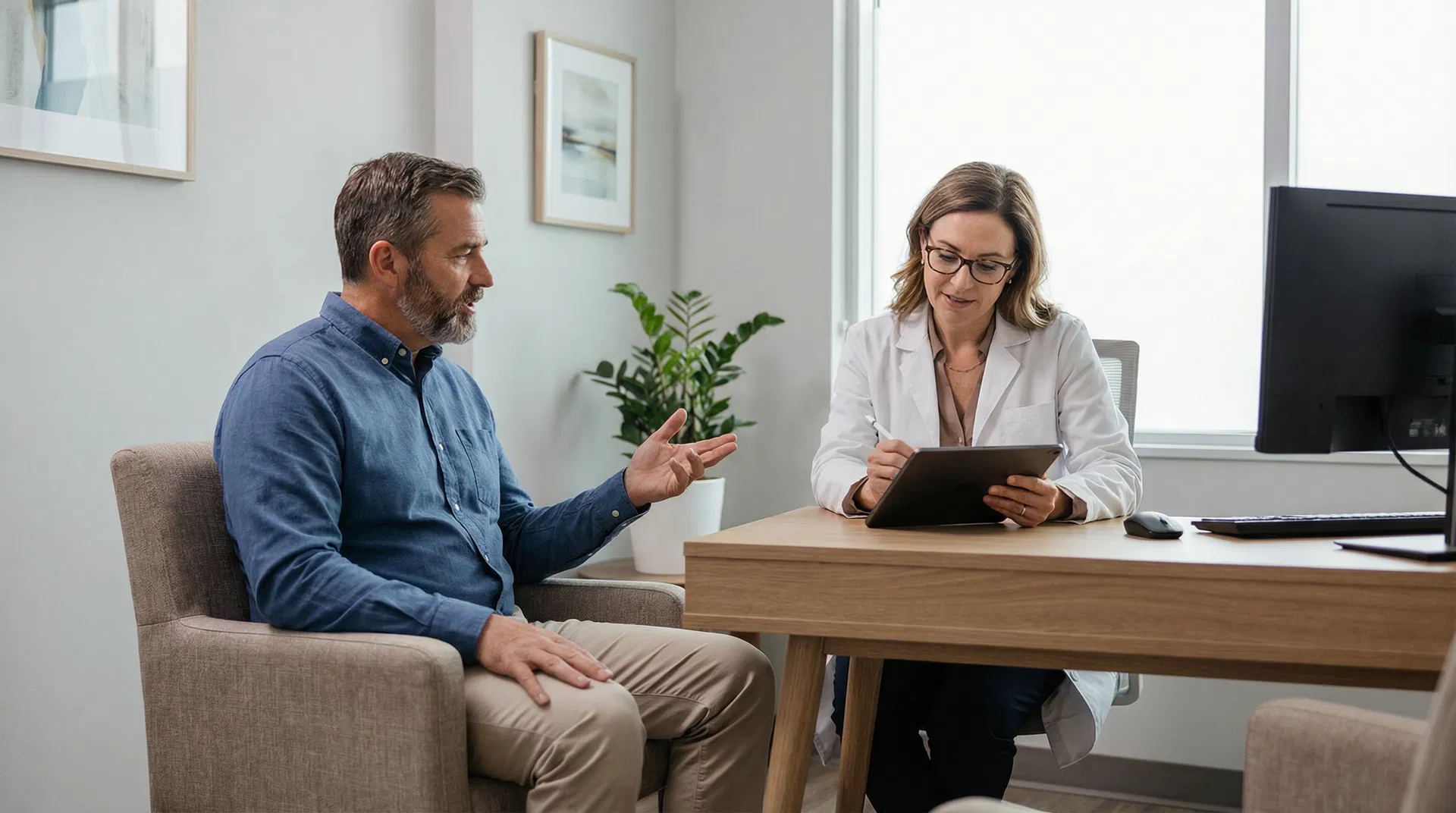 Testosterone replacement therapy and men's hormone optimization consultation at Alignia Wellness in Boca Raton FL