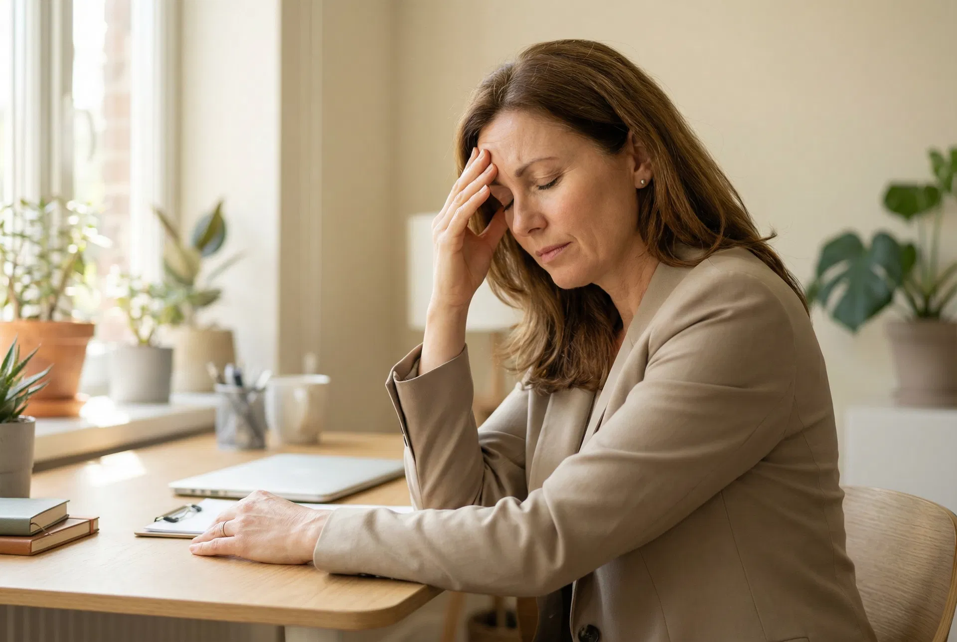 Woman experiencing brain fog and memory loss — cognitive hormone therapy at Alignia Wellness Boca Raton FL