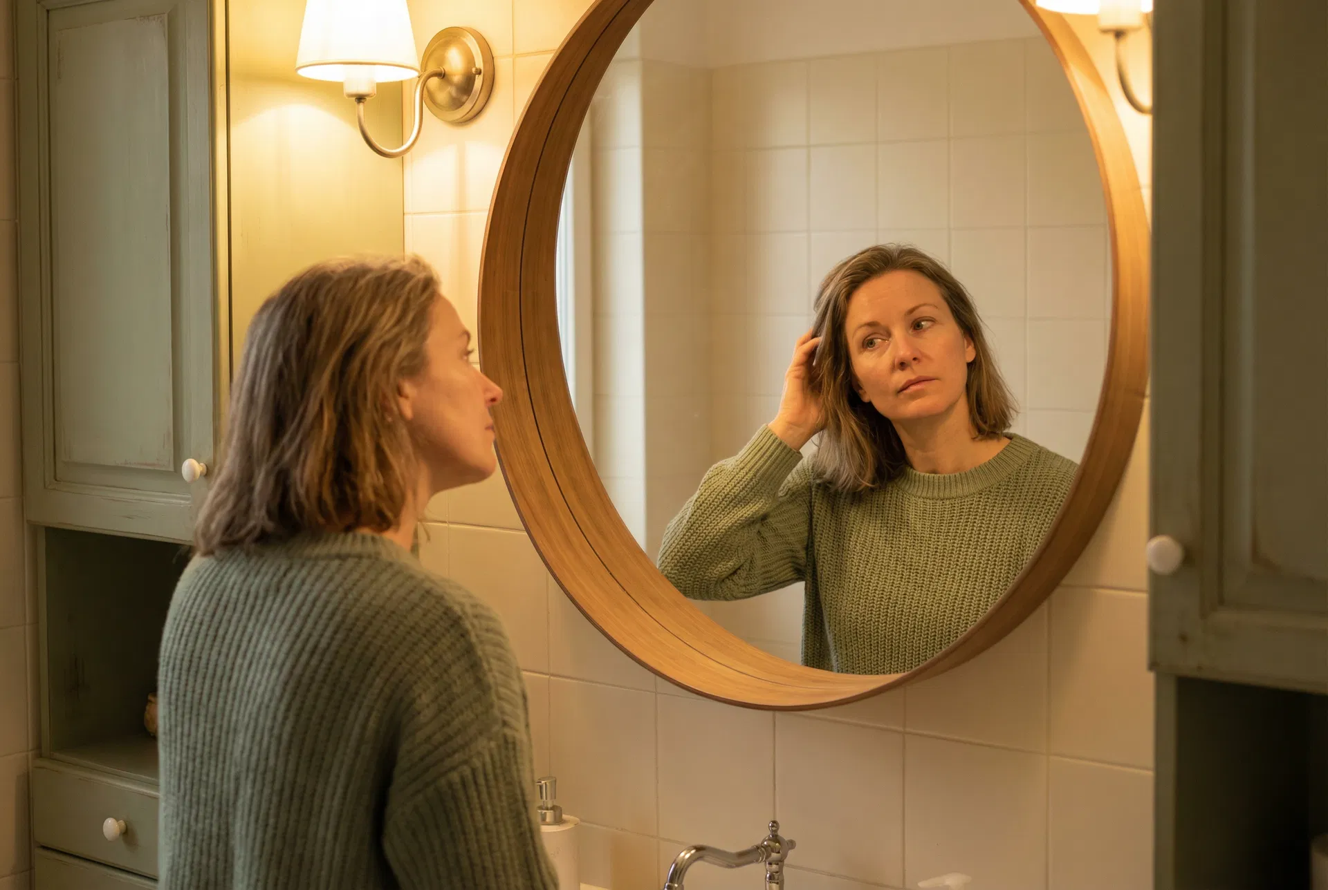 Woman experiencing hair loss and skin changes — hormone therapy for hair and skin at Alignia Wellness Boca Raton FL