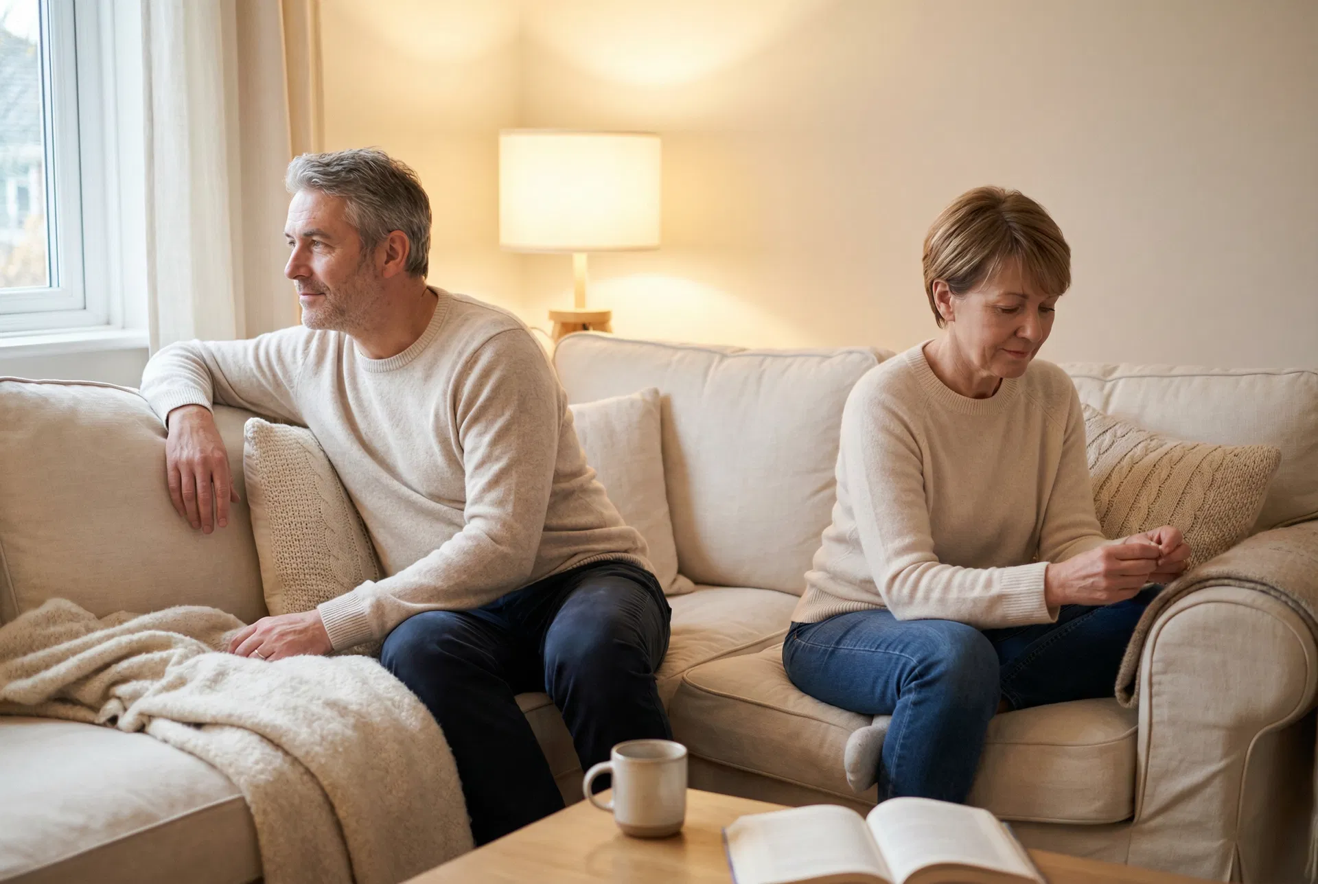 Couple experiencing low libido and intimacy changes — sexual wellness hormone therapy at Alignia Wellness Boca Raton FL