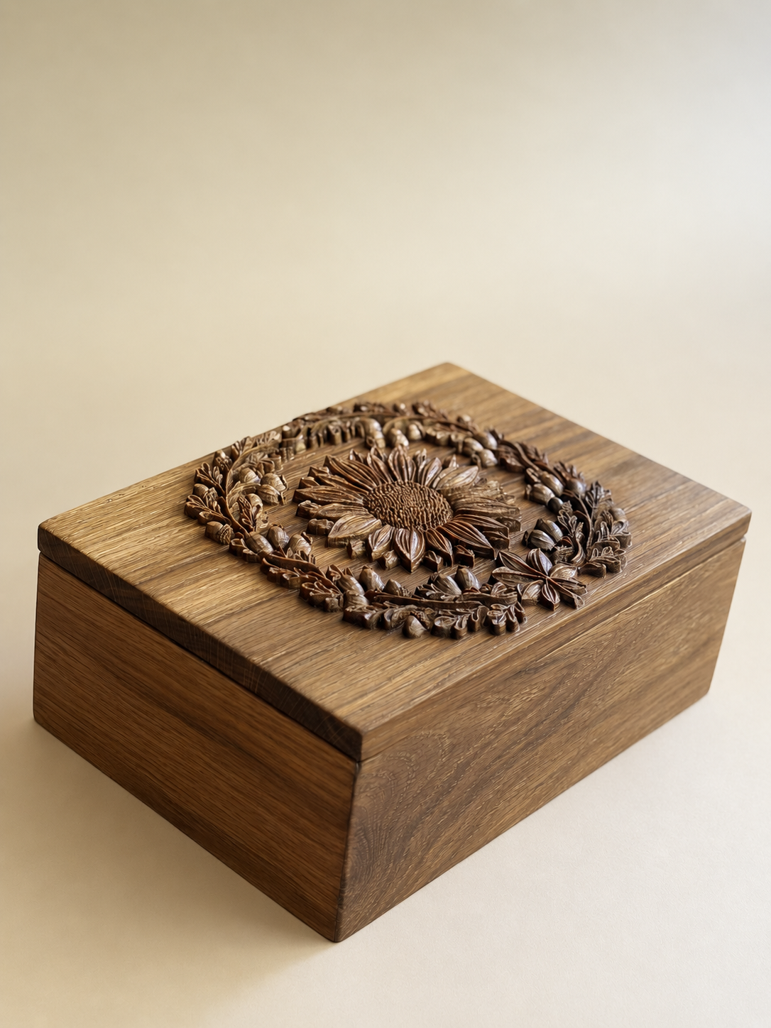 Sunflower 3D Relief Keepsake Box
