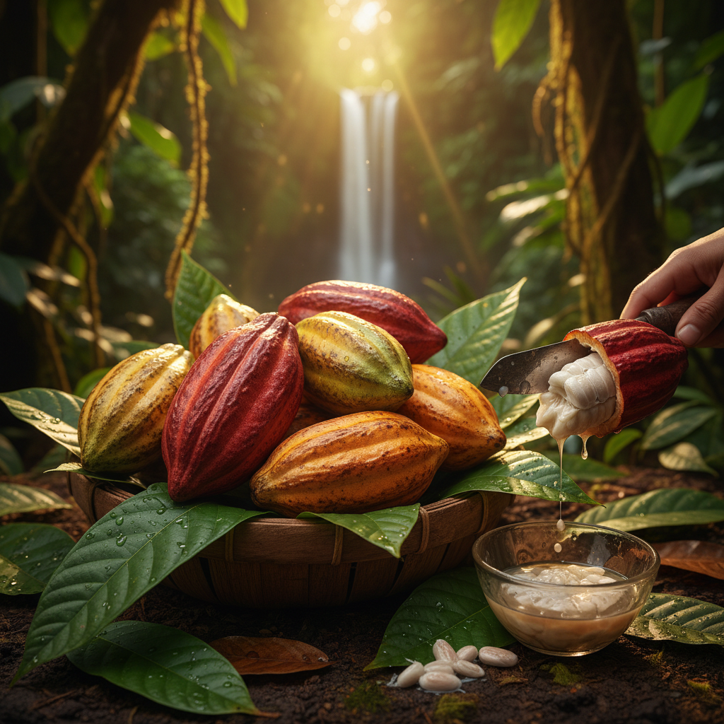 Harvesting cacao for what is cacao juice production