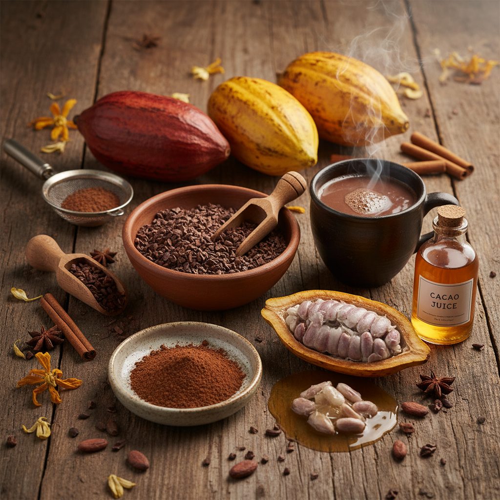 Cacao products and what is cacao juice varieties