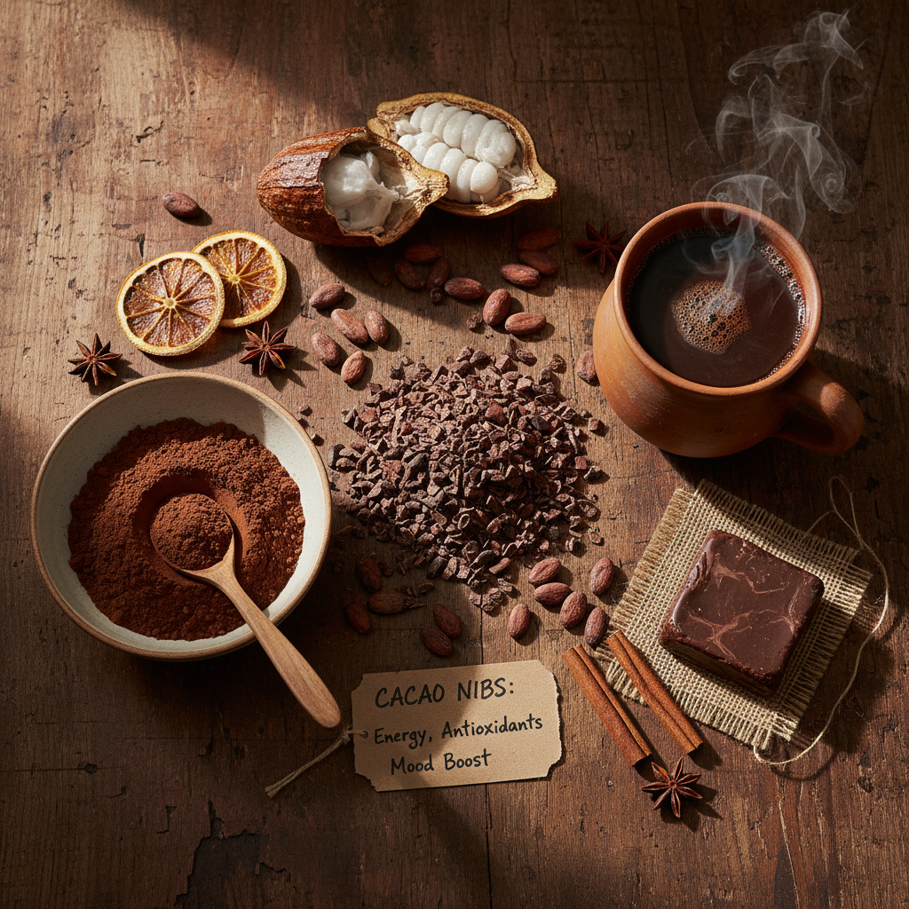 Cacao products and cacao nibs benefits varieties