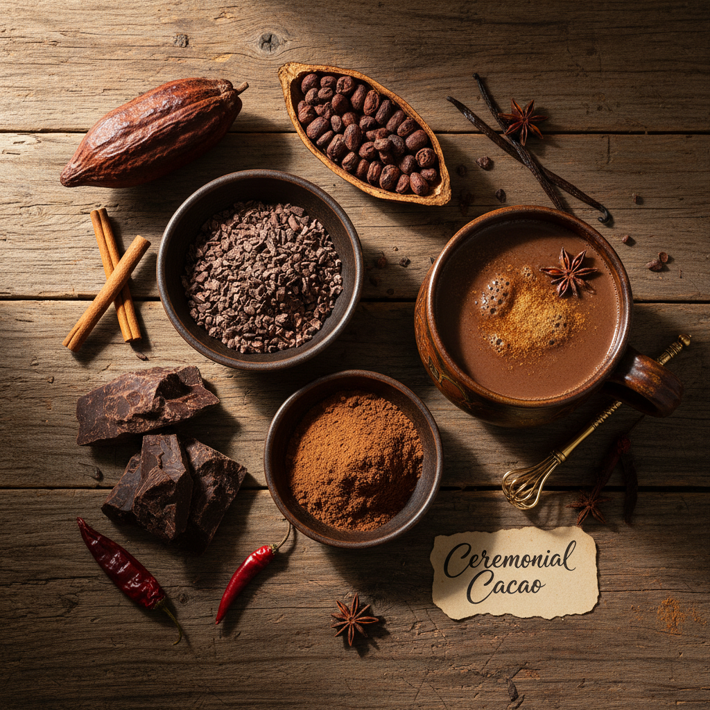 Cacao products and how to make ceremonial cacao varieties