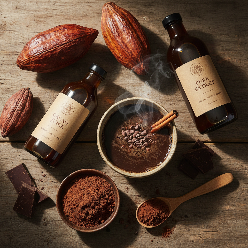 Cacao products and cacao juice where to buy varieties