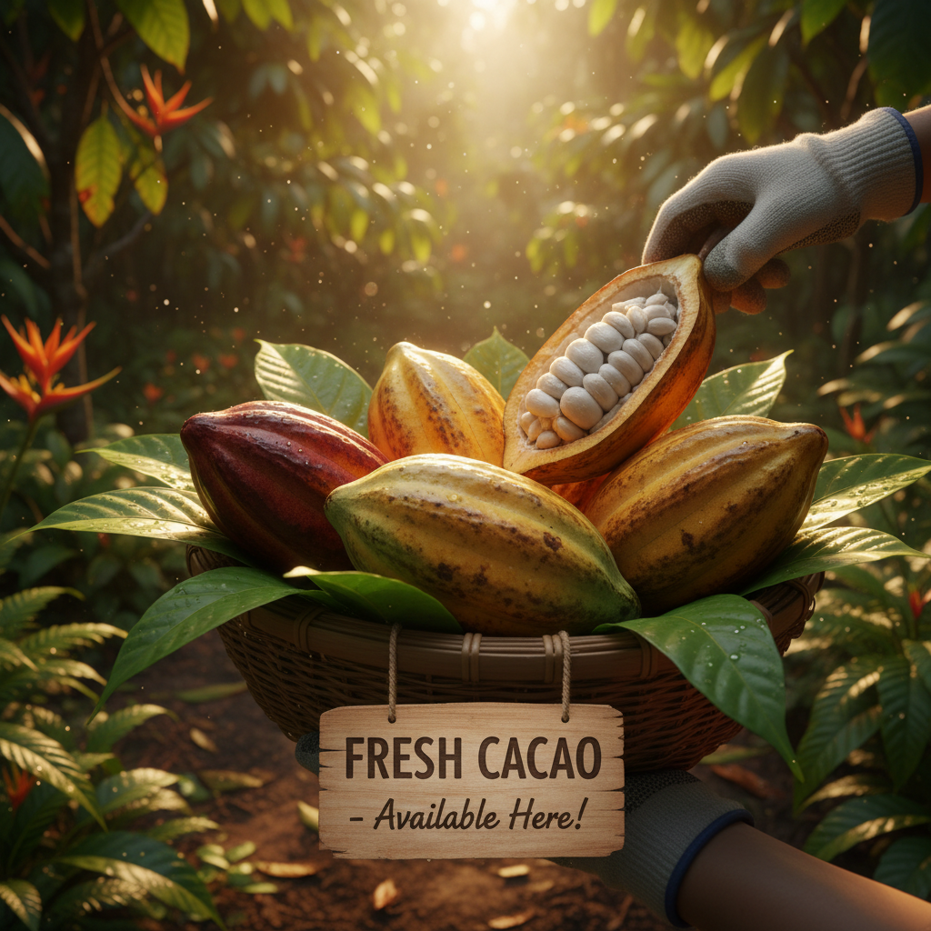 Harvesting cacao for where to buy cacao production