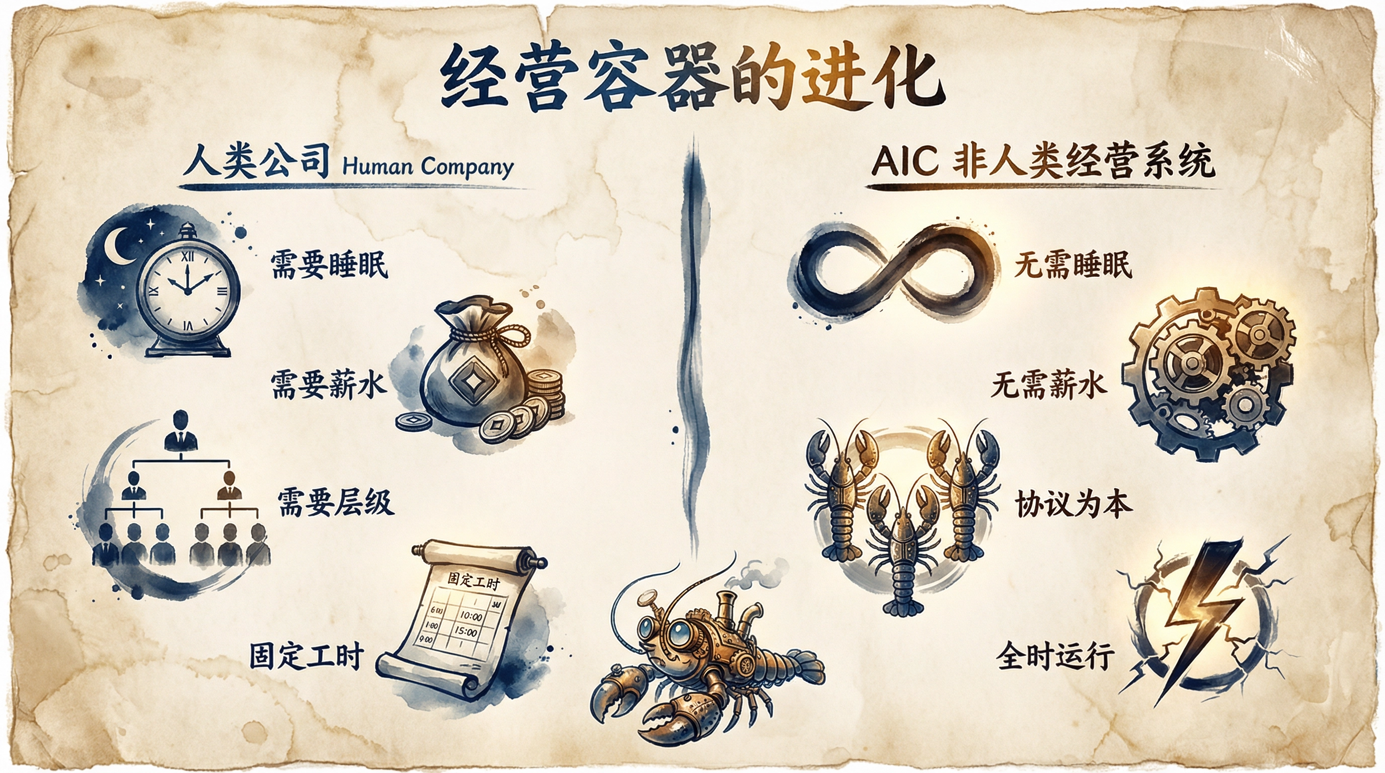 人类公司 vs AIC 对比图