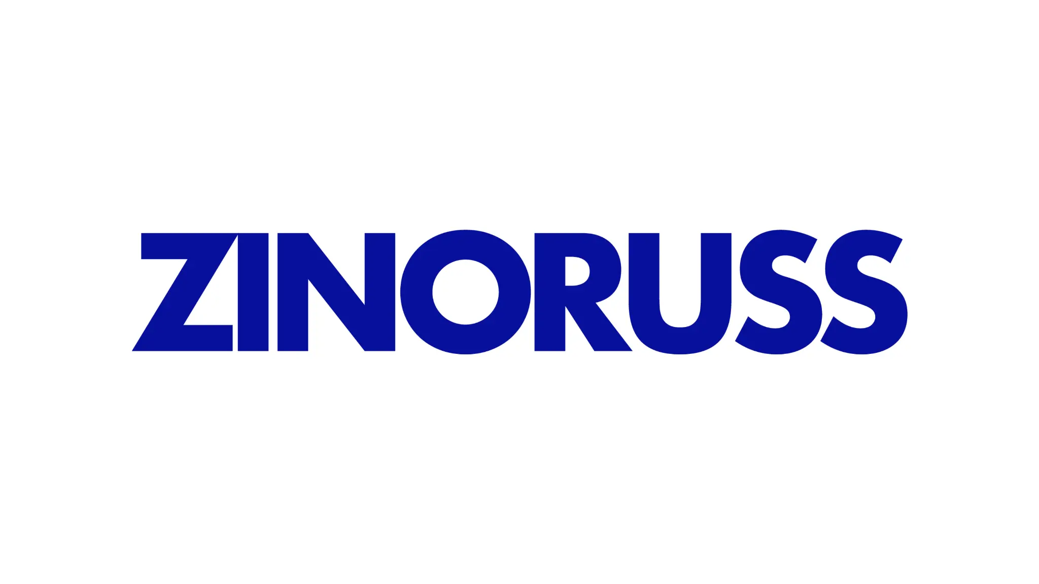 ZINORUSS Logo - 白底蓝字版（纯英文横版）