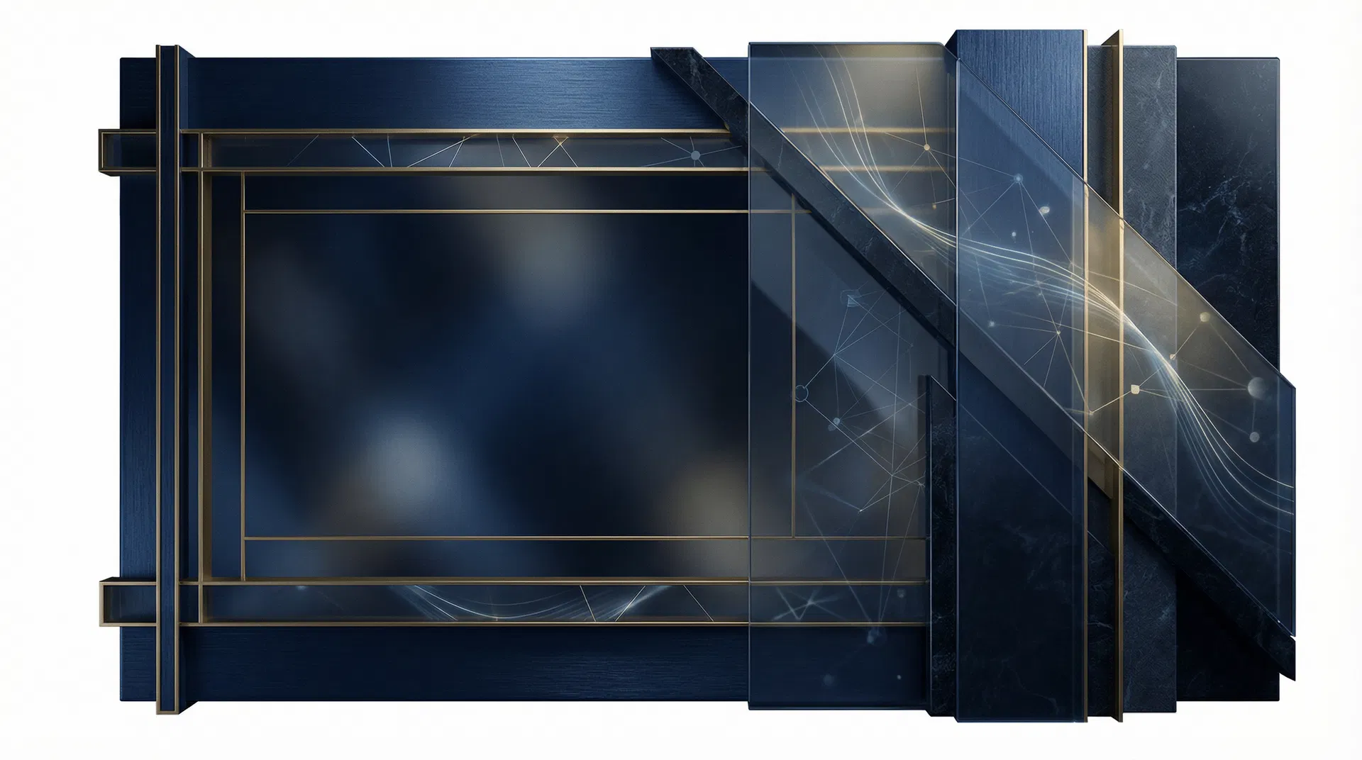 Abstract visual expressing practical and advanced AI transformation