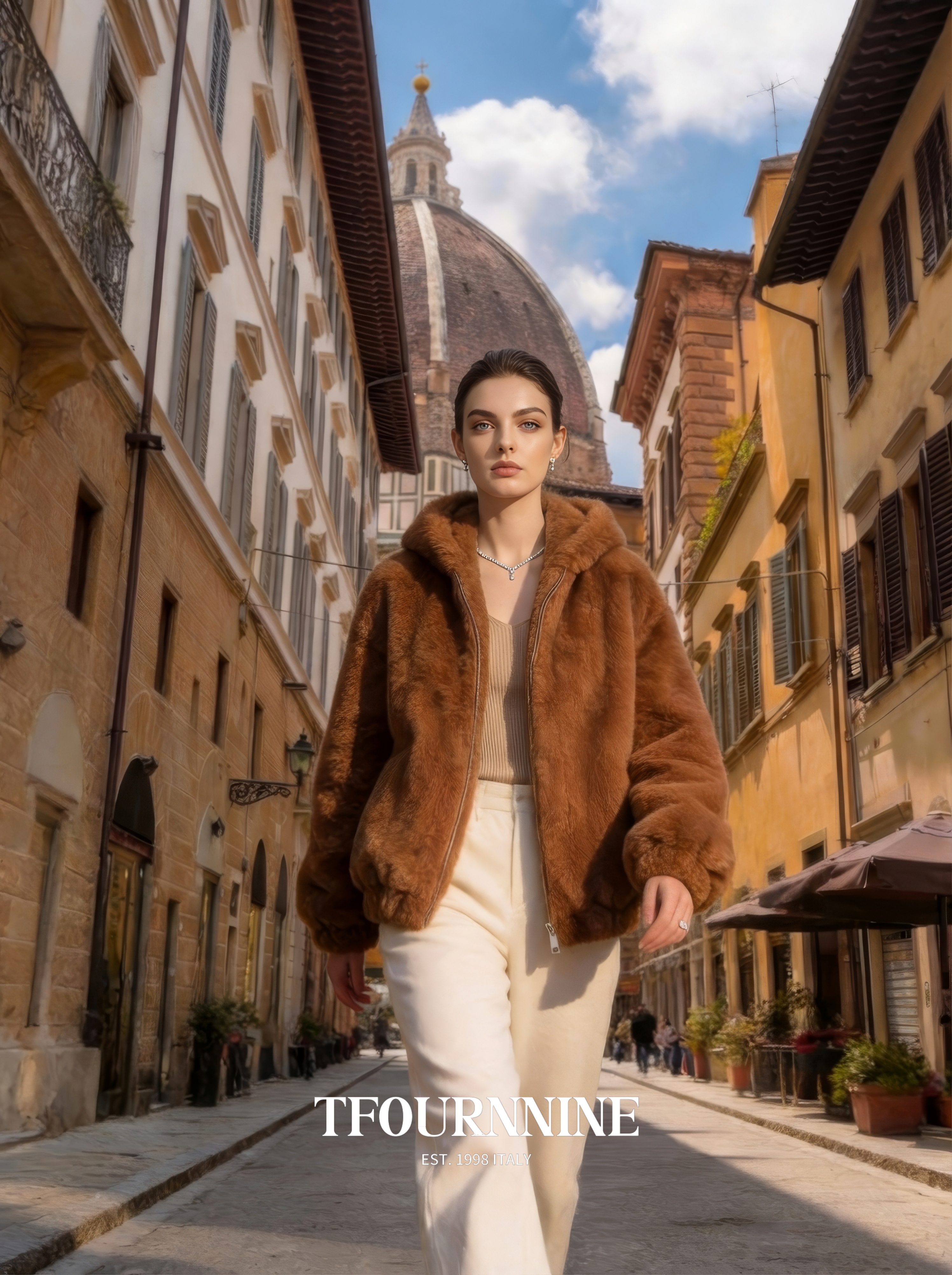 Mink Fur Hooded Jacket view 2