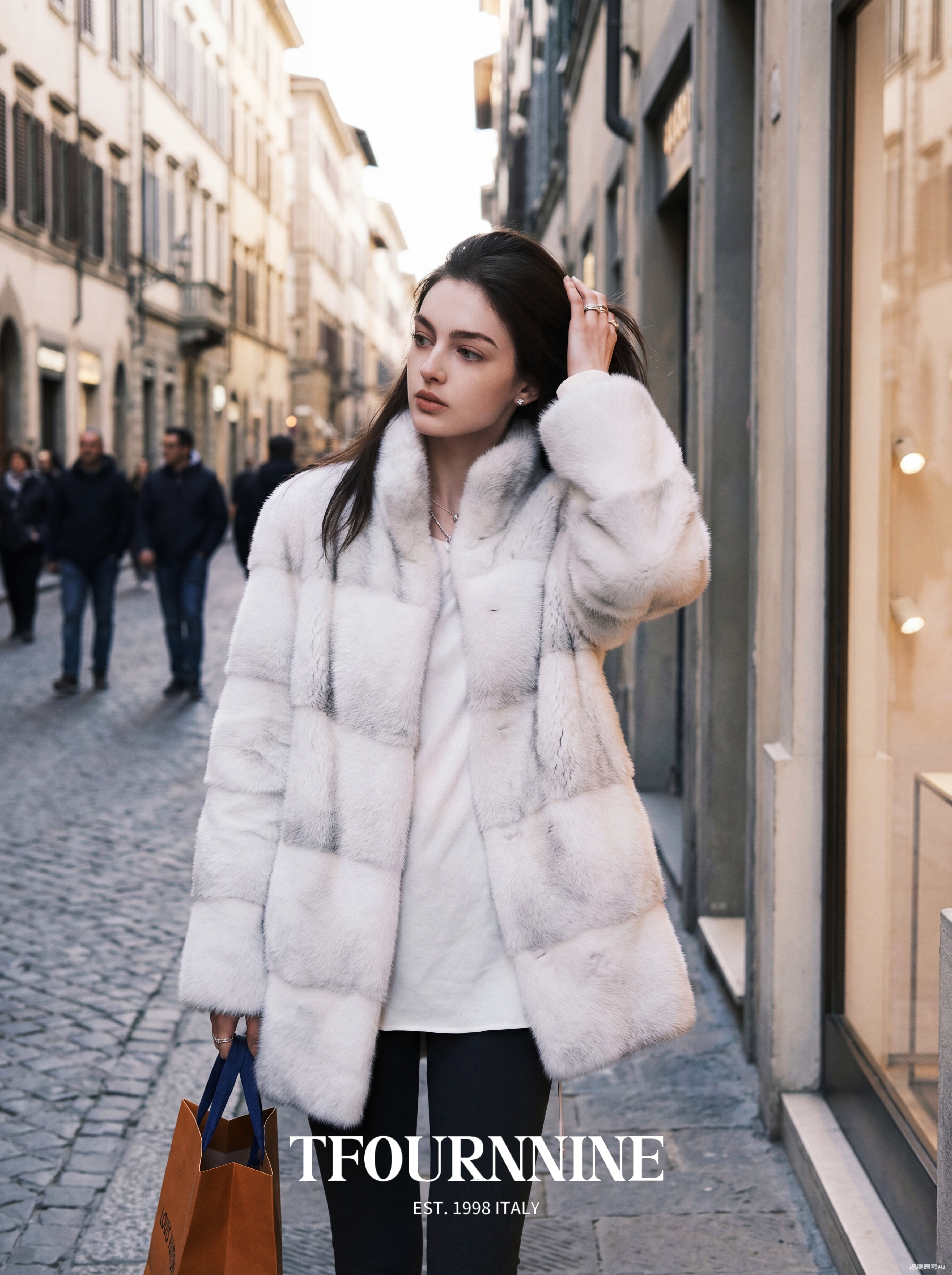 Himalaya Cross Pattern Mink Coat view 4