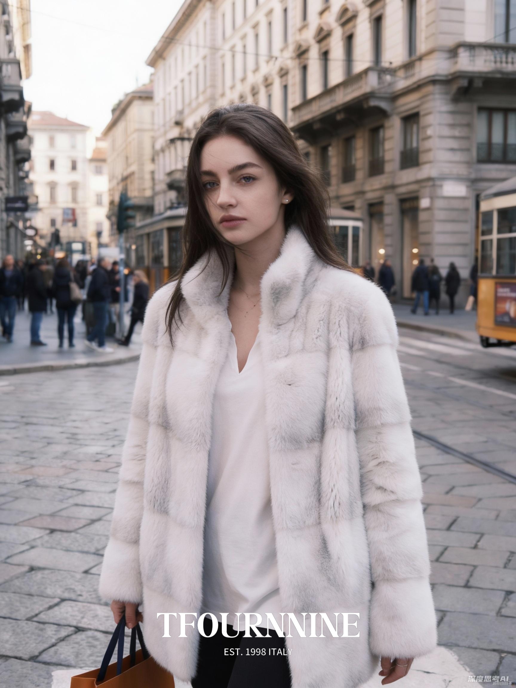 Himalaya Cross Pattern Mink Coat view 2