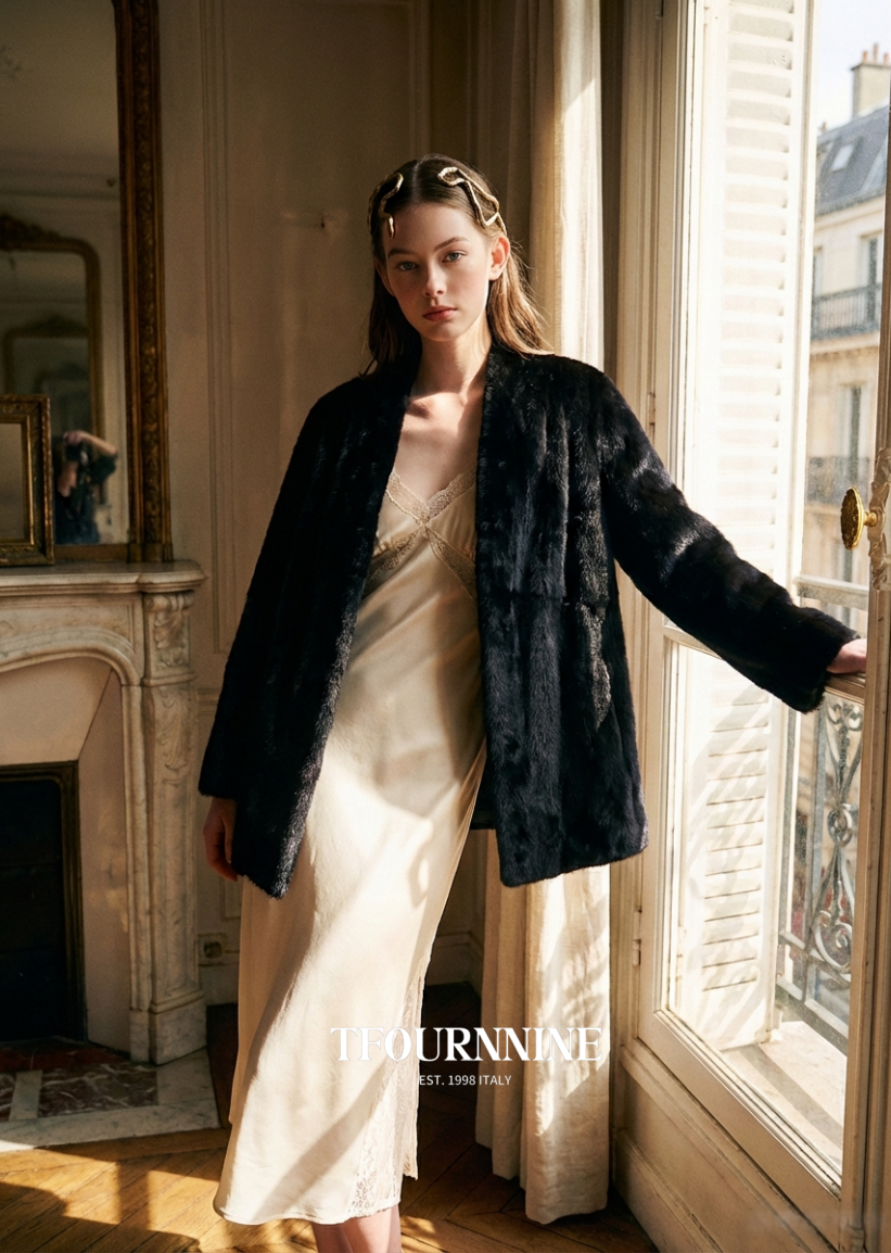 BLACKGLAMA Starlight Black Mink Coat view 4