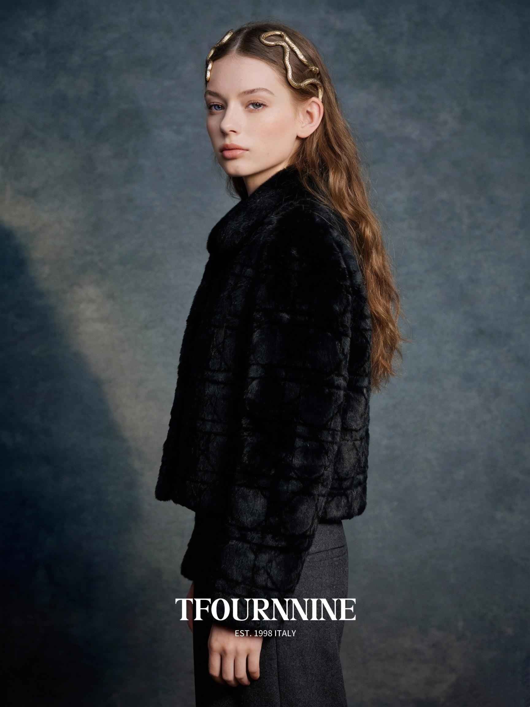 Diamond Lattice Mink Fur Coat view 4