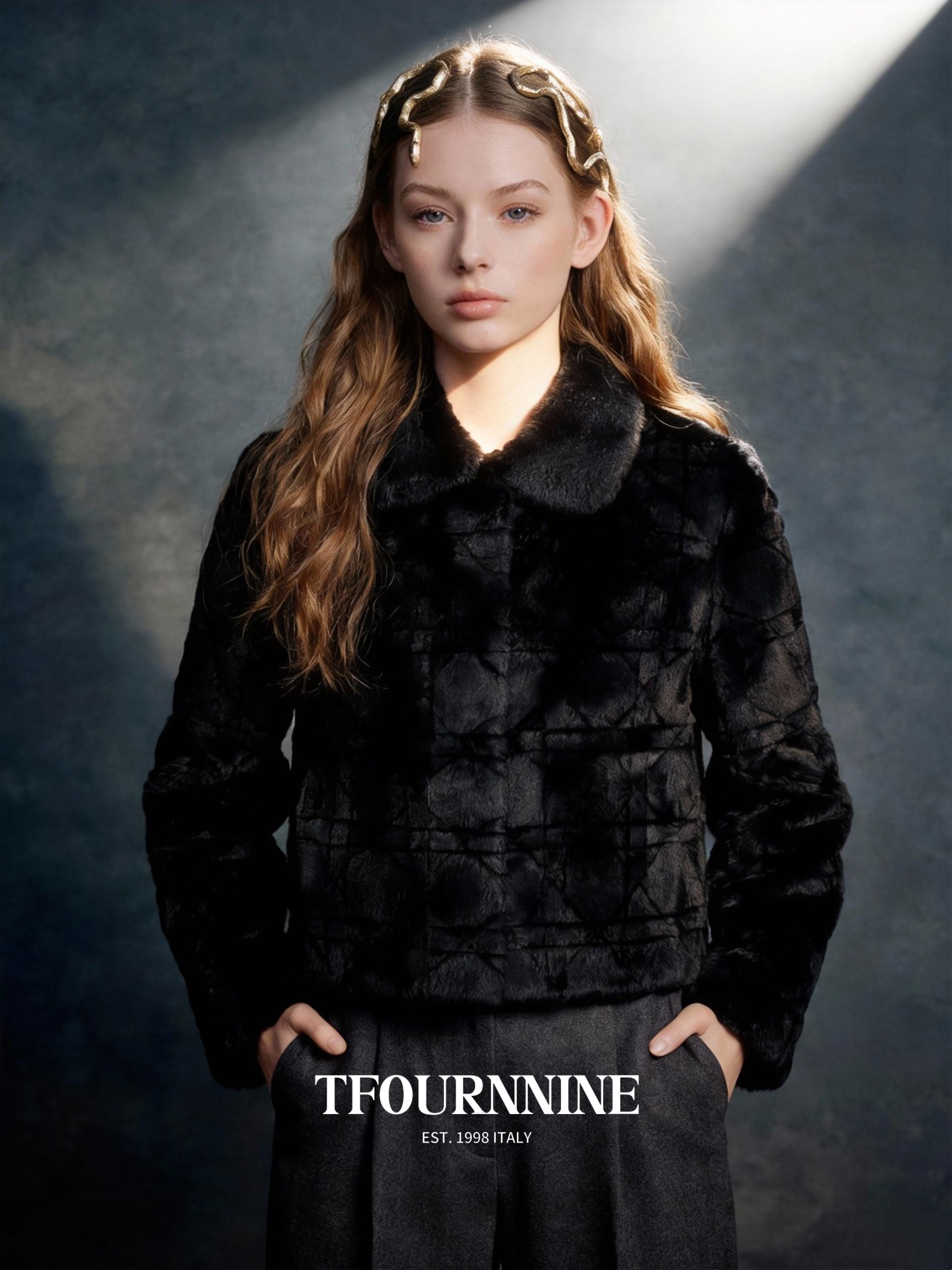 Diamond Lattice Mink Fur Coat view 3