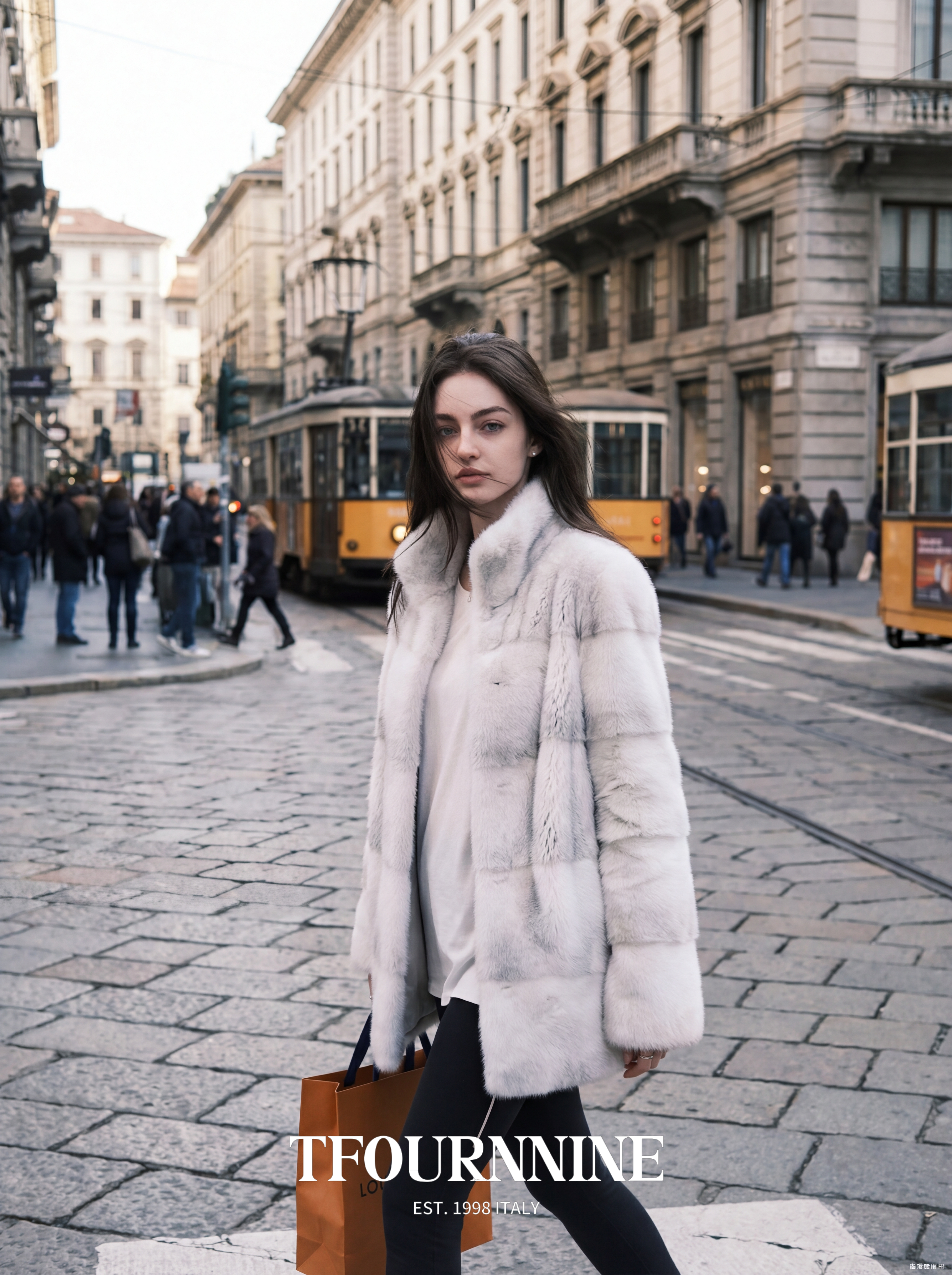 Himalaya Cross Pattern Mink Coat