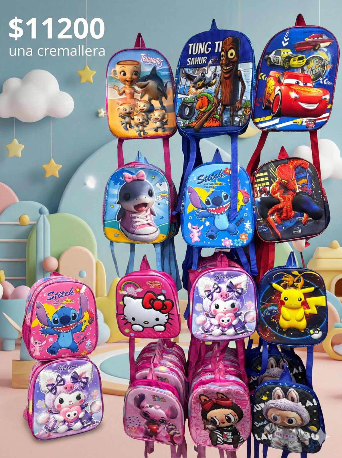 MOCHILA INFANTIL UNA CREMALLERA