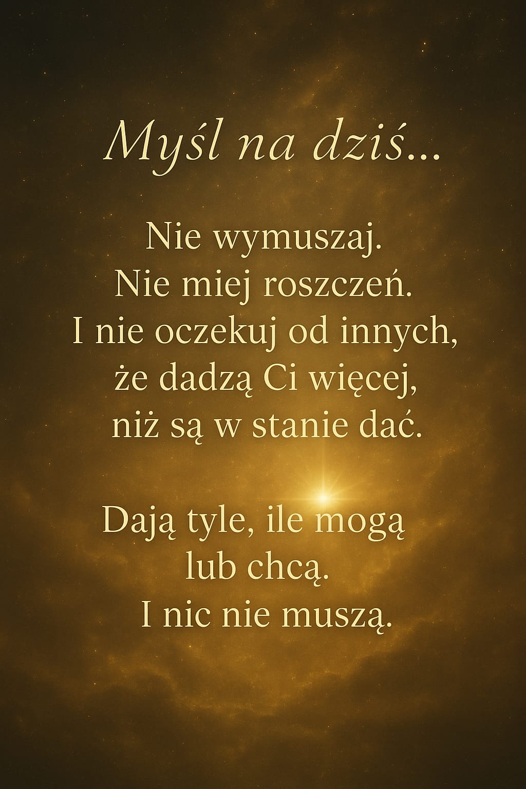 Myśl na dziś
