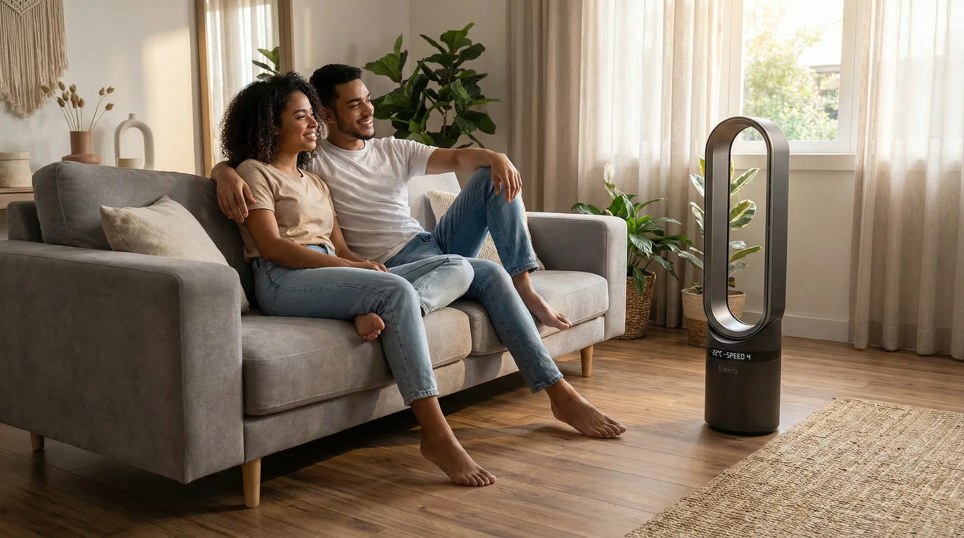 Ventilador Elekro em sala moderna