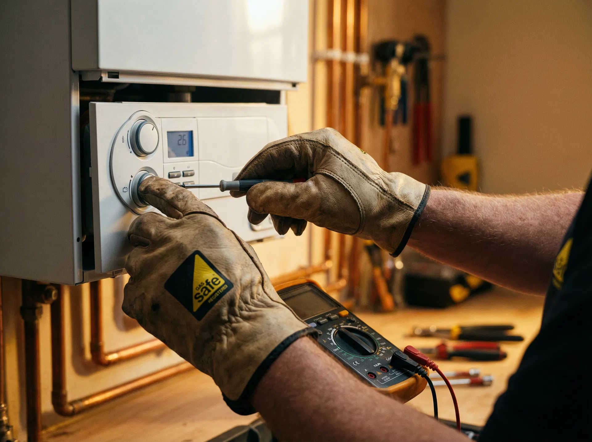 Professional boiler installation