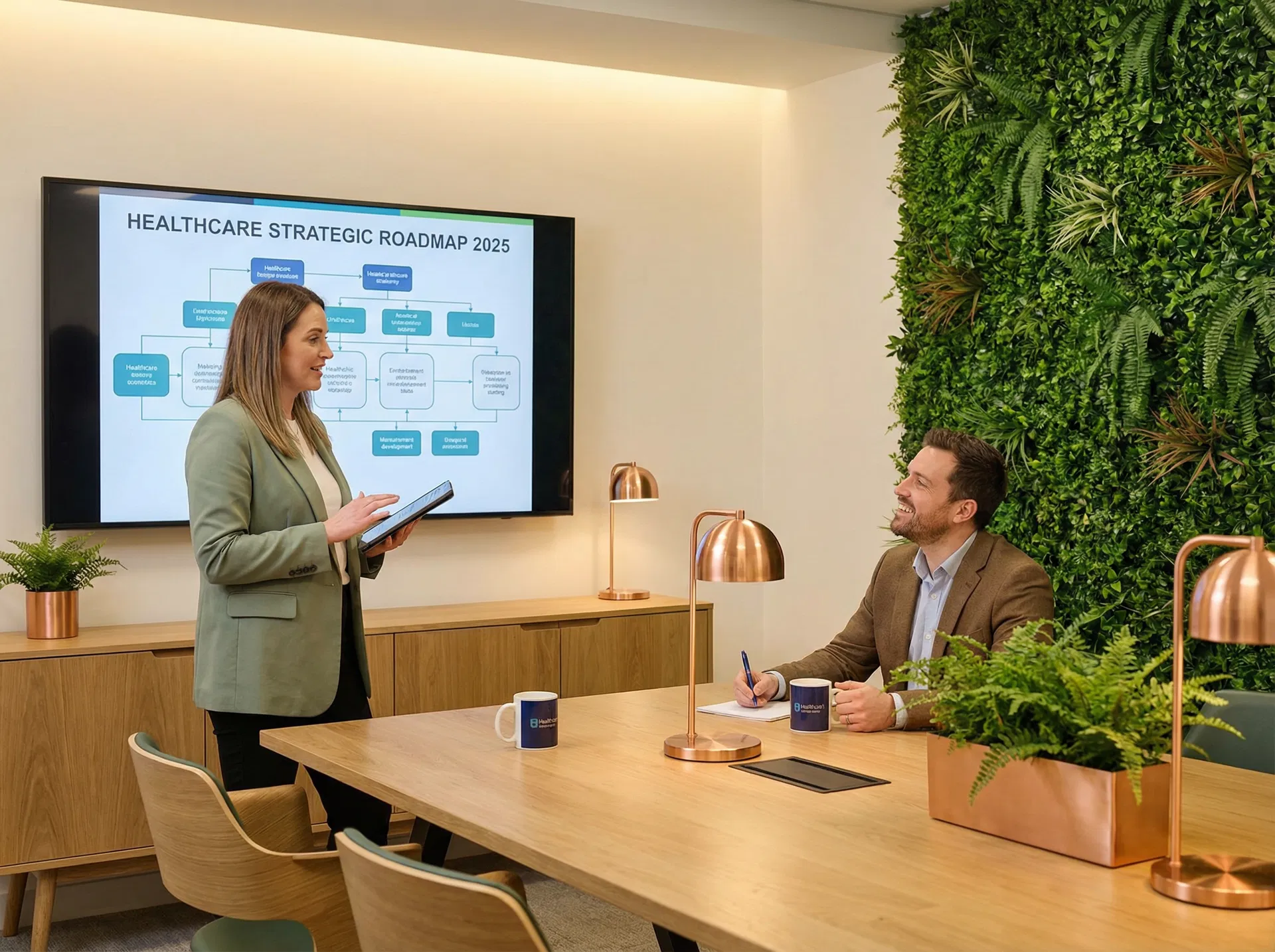 Healthcare consulting meeting