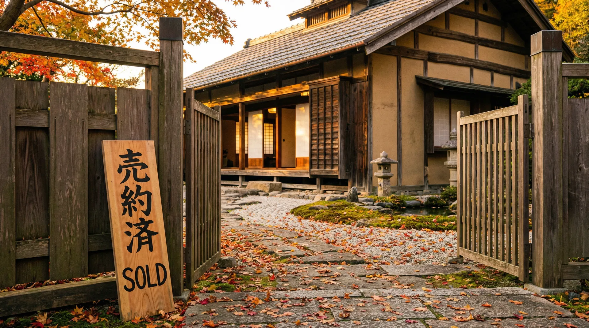 売約済の日本家屋—次の家族への引き継ぎ