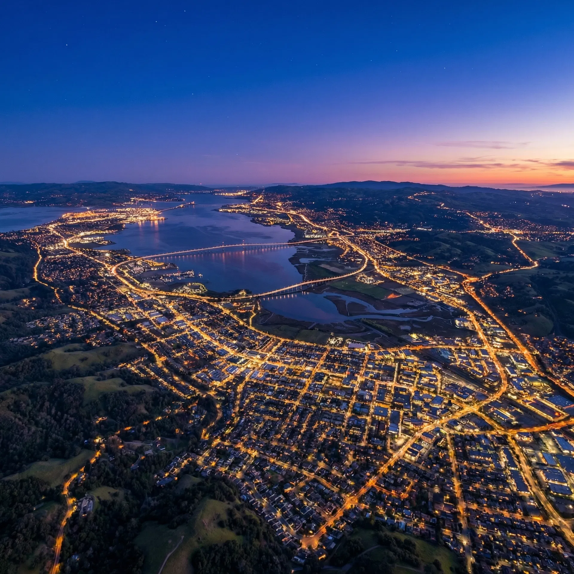 Silicon Valley at twilight