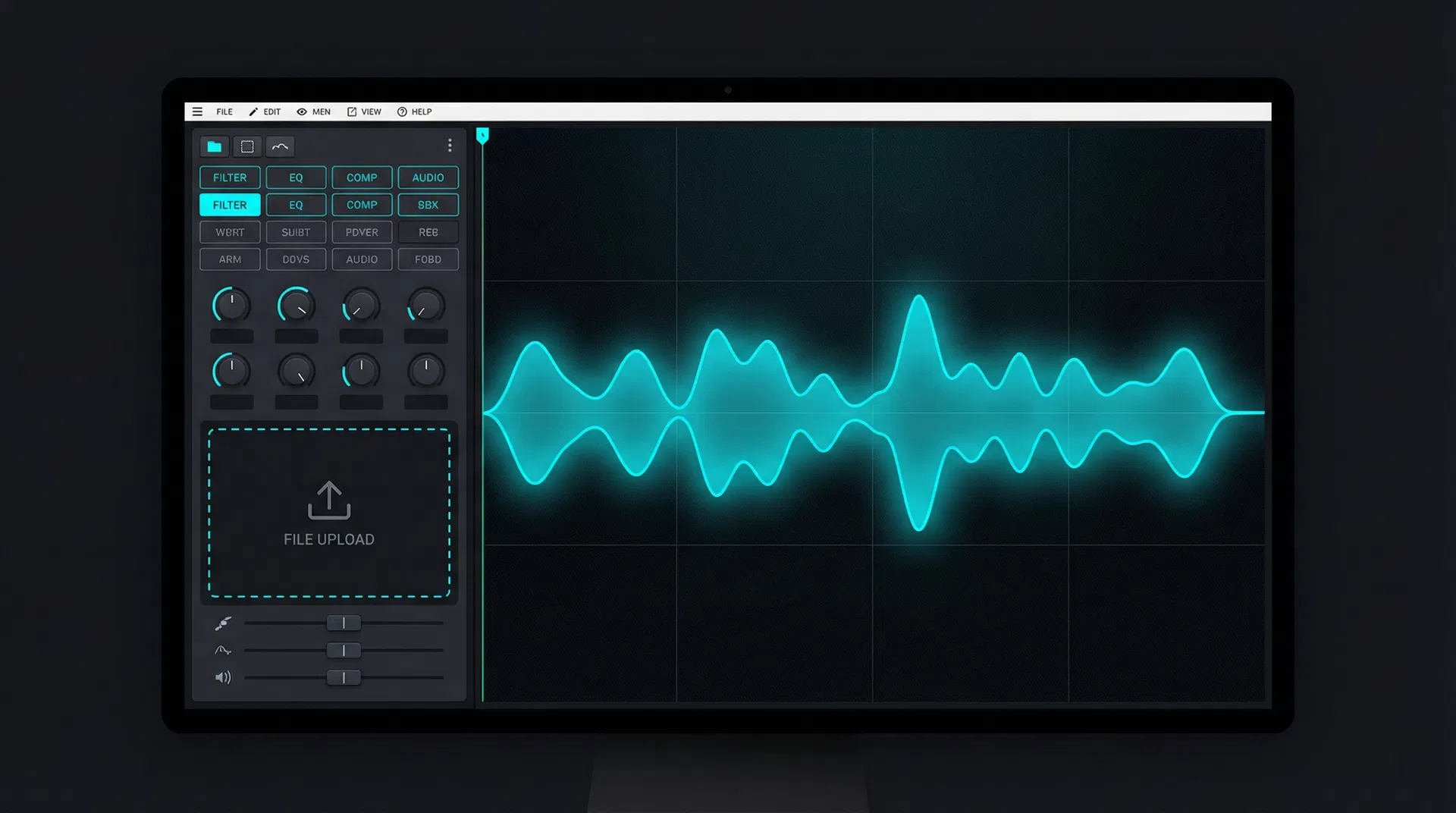 FlipMode app interface showing waveform and controls