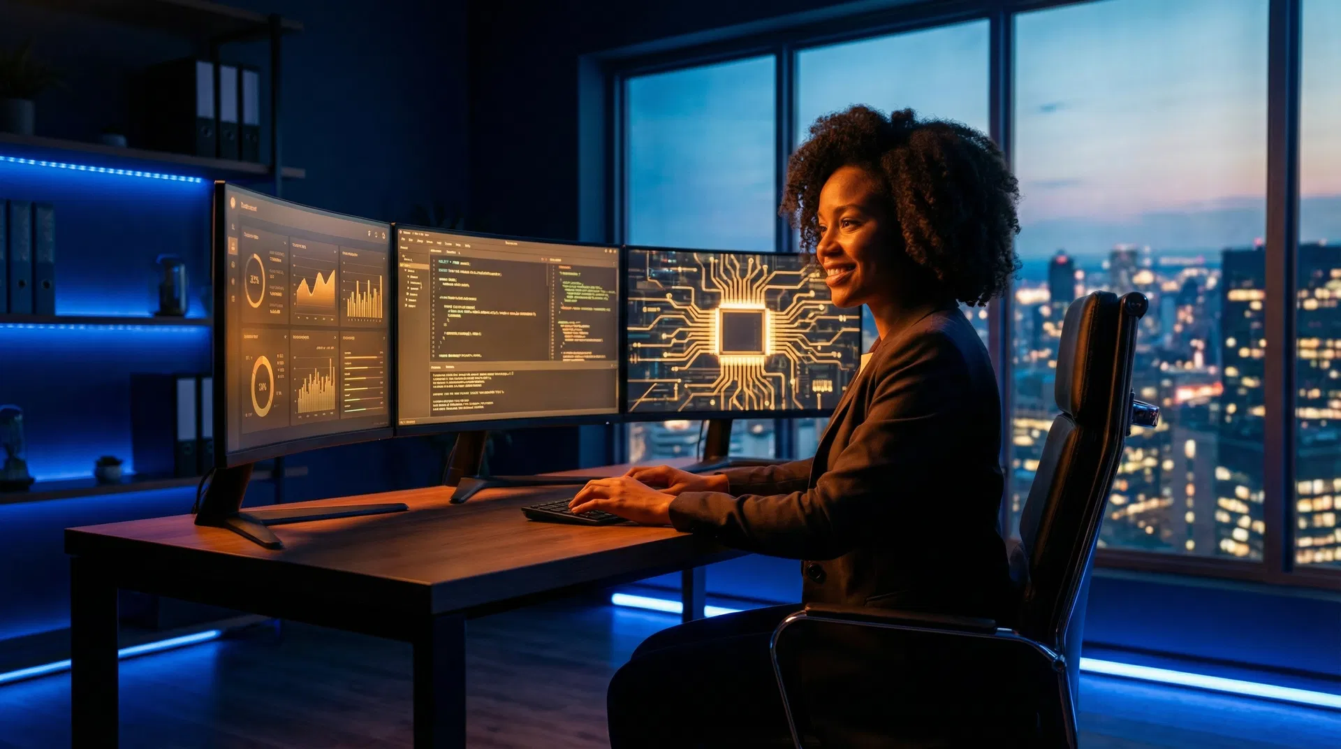 Database Administrator at work