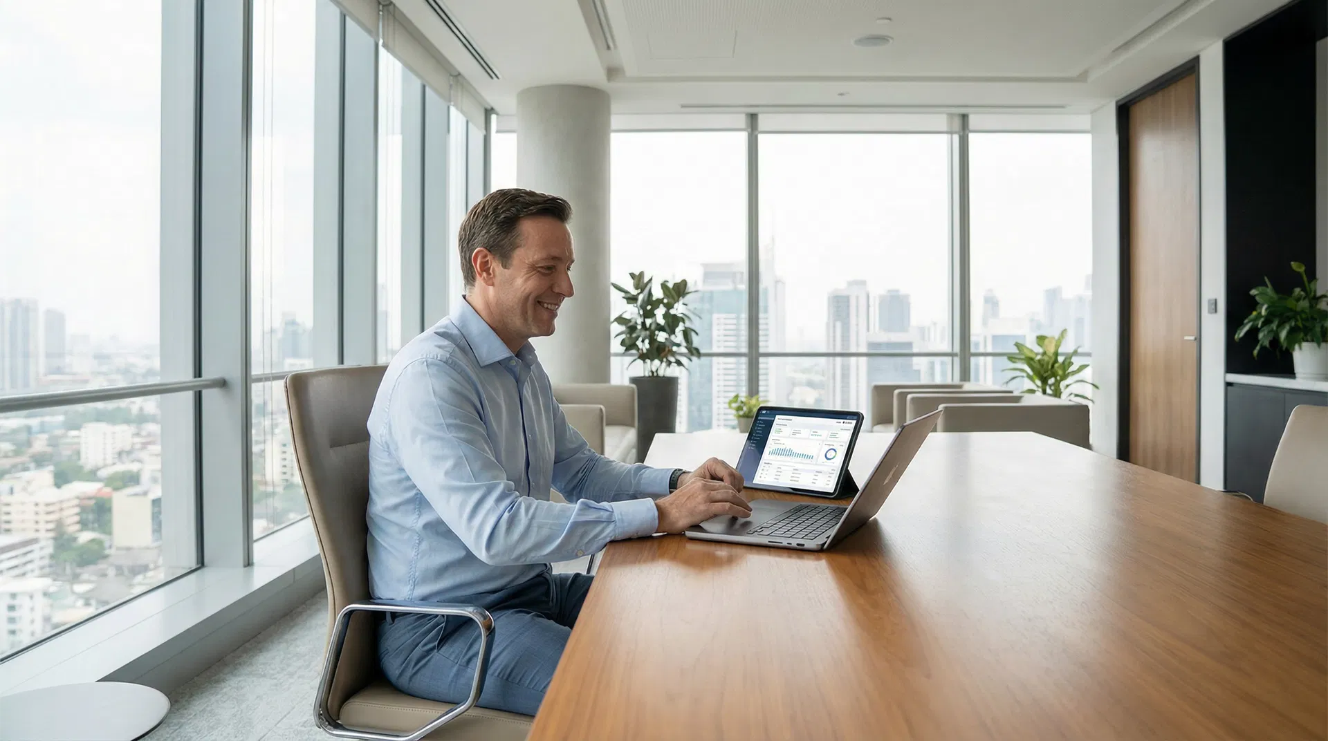 Ejecutivo en oficina moderna