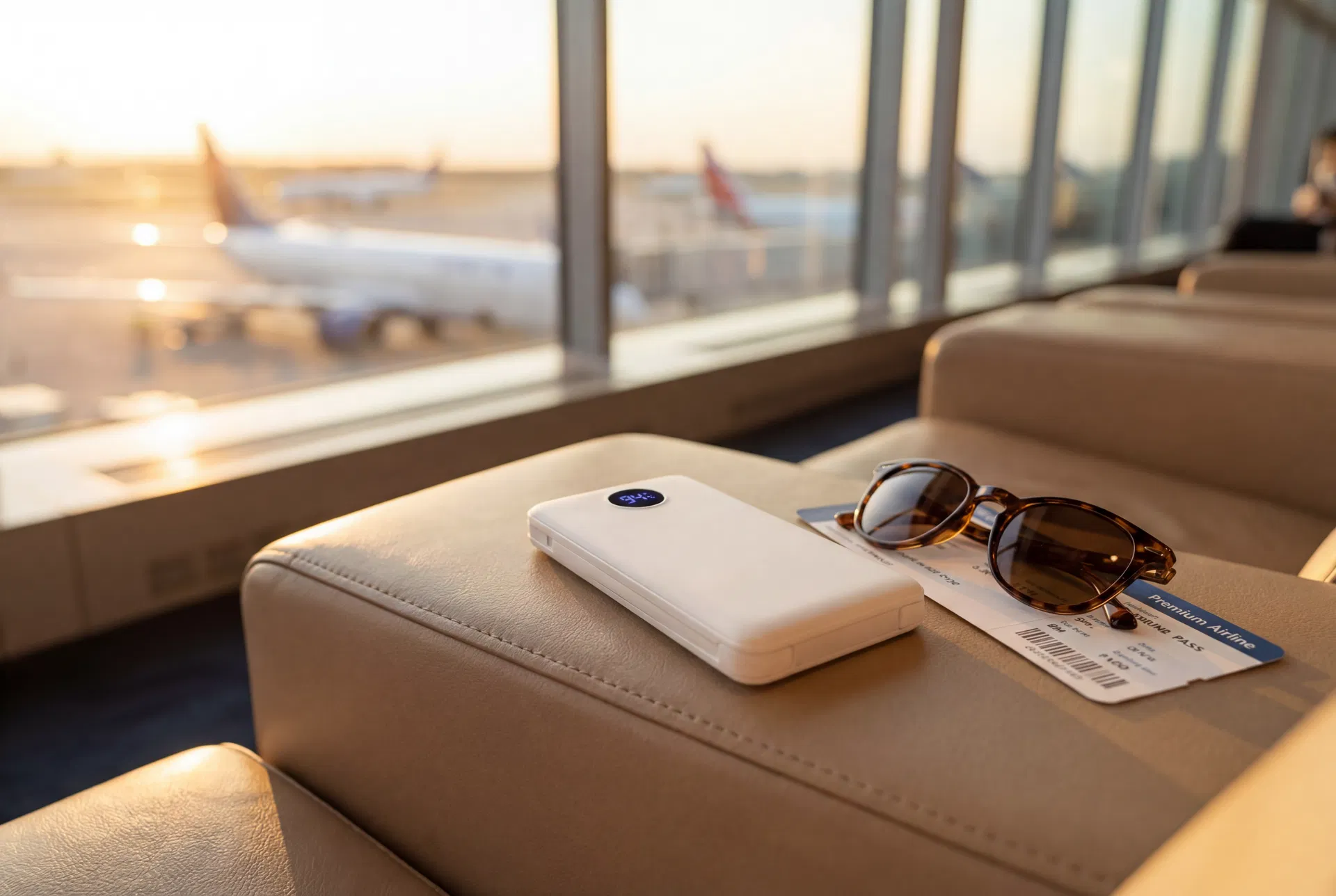 Chargii SE+ at an airport lounge