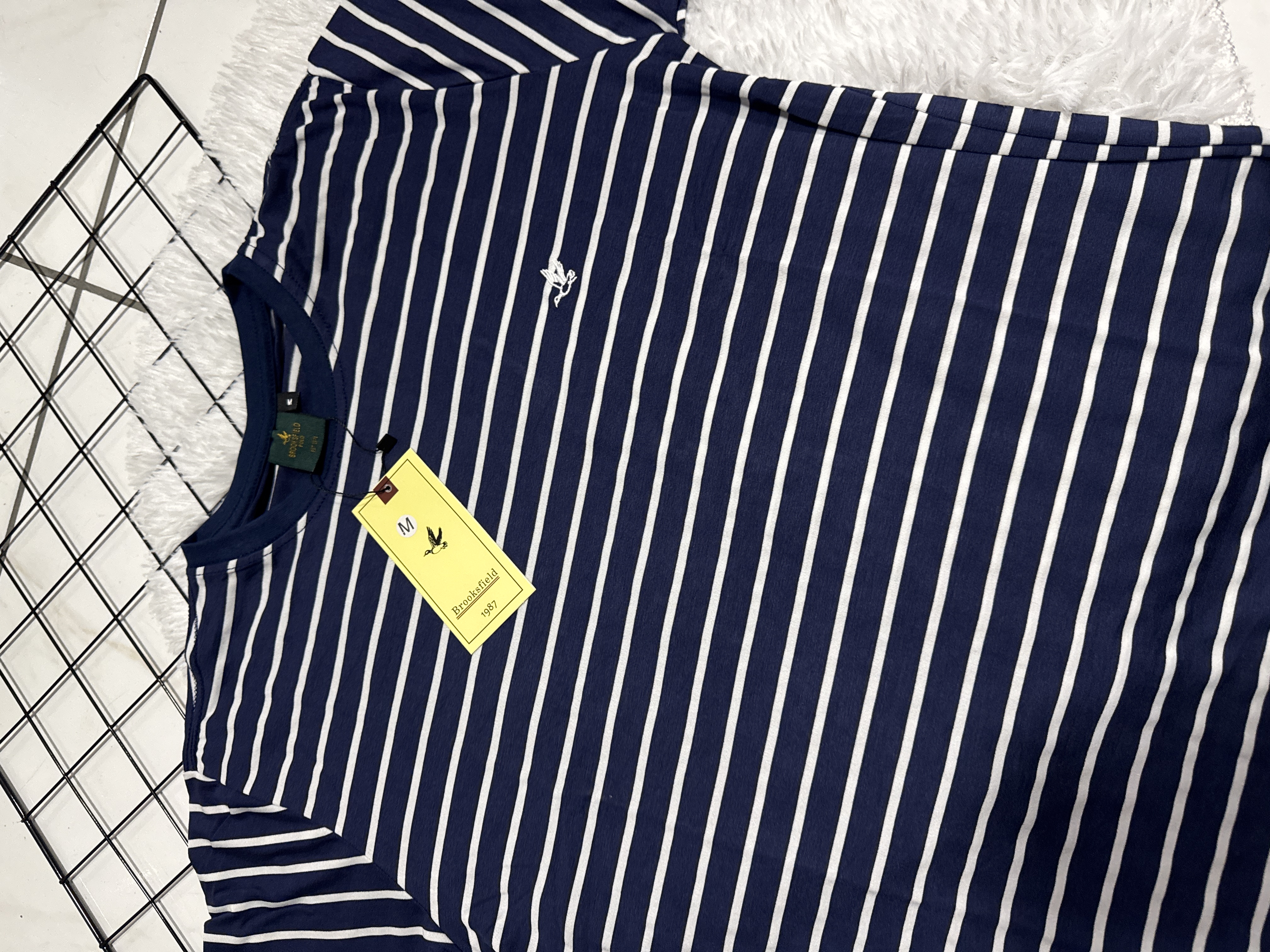 Camisa Brooksfield Listrada Azul