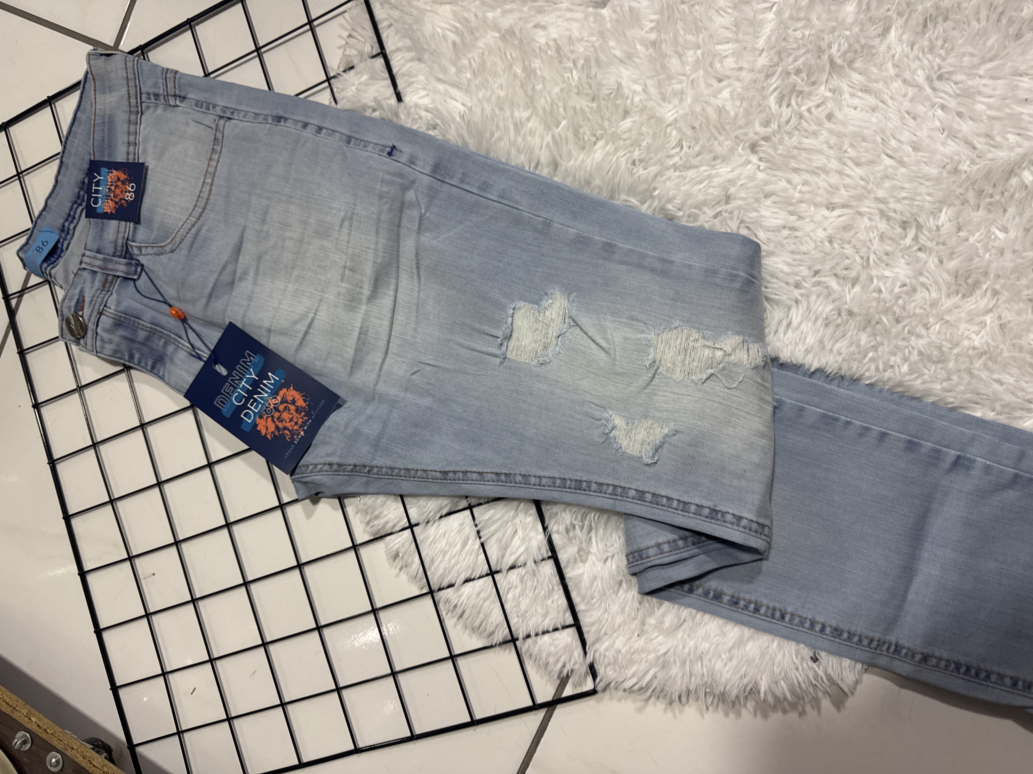 Calça Jogador City Denim Azul Clara