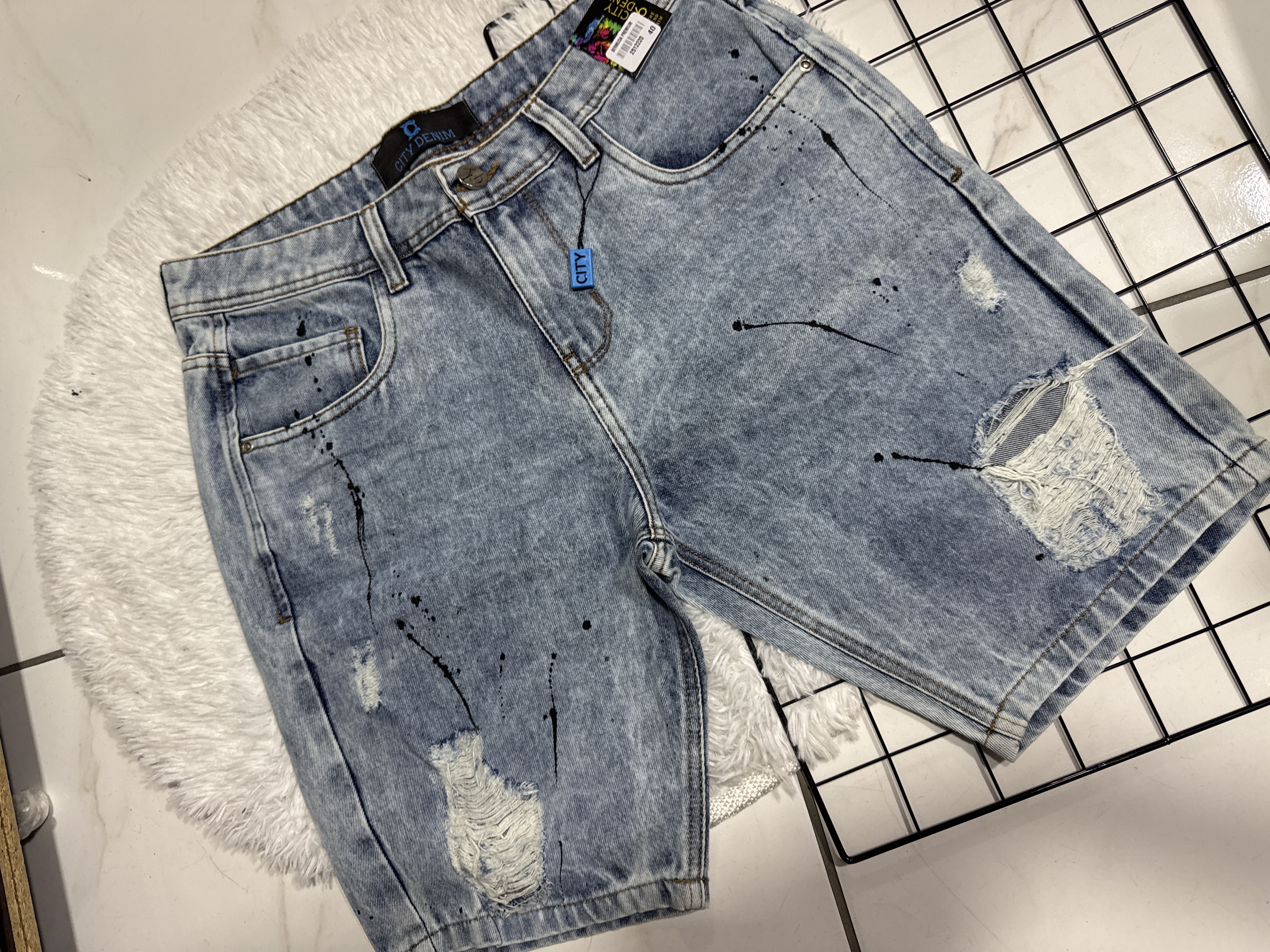 Short Jogador City Denim Azul