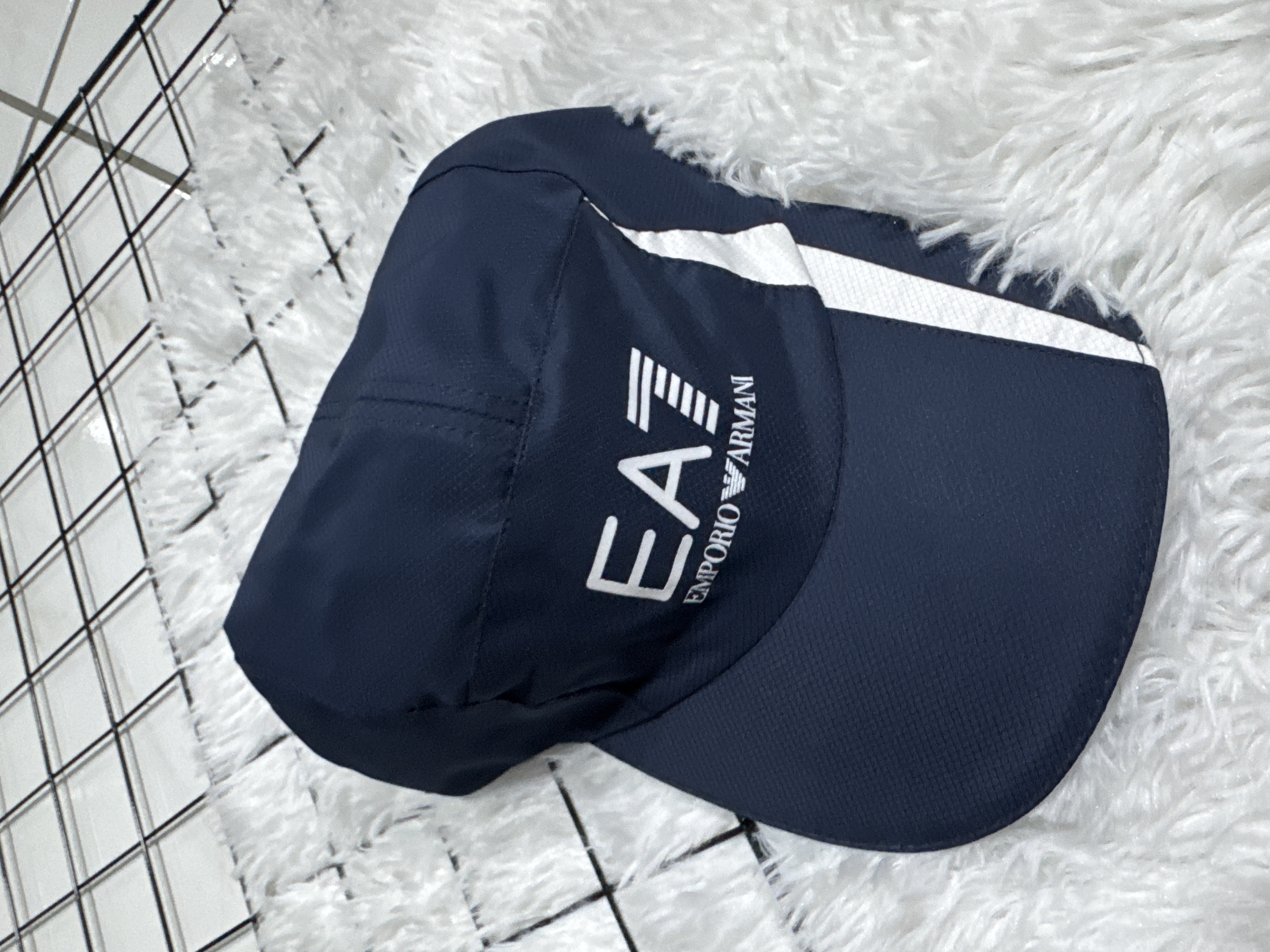 Boné Ea7 Azul E Branco  