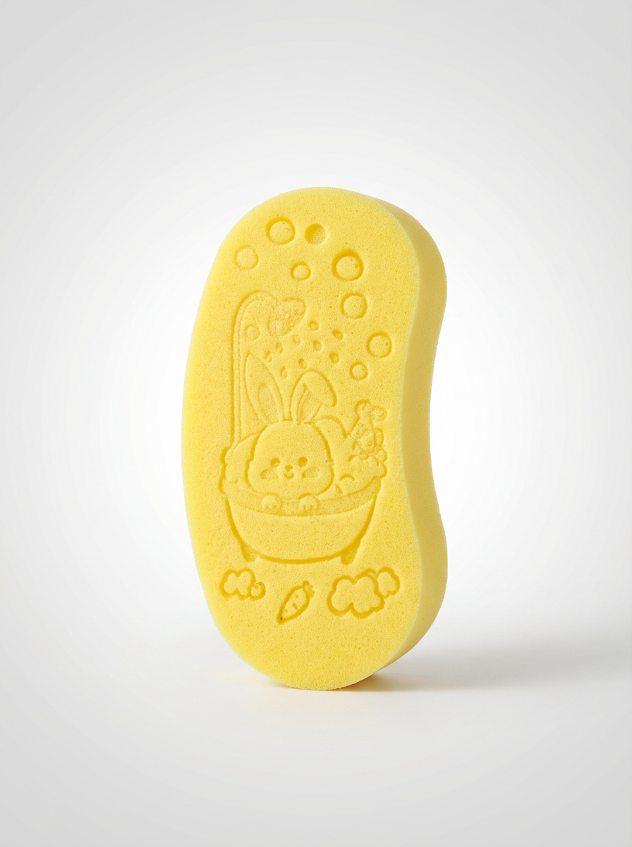 Soft 3D Embossed Bath Sponge, Child-Friendly