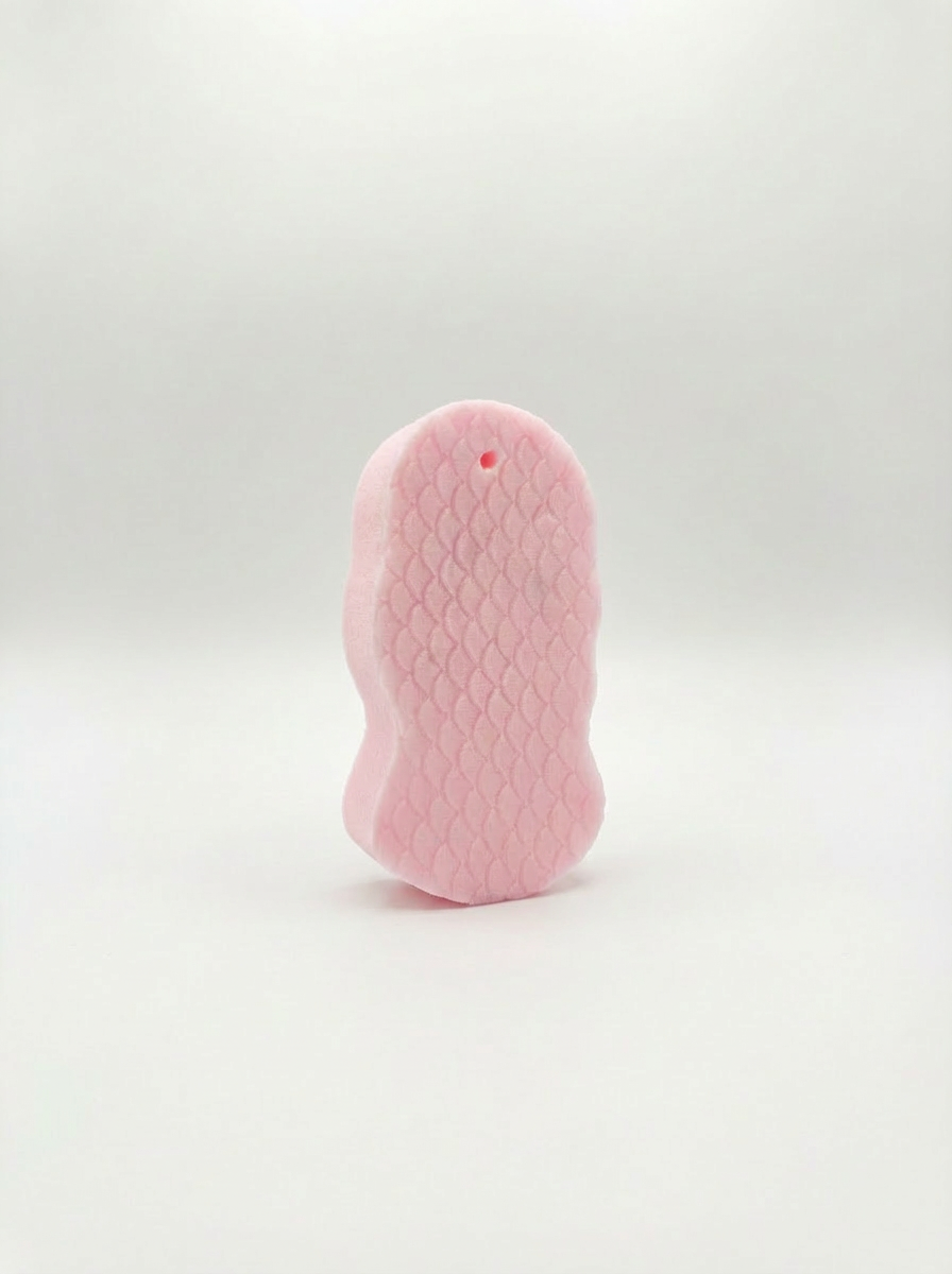 Ergonomic Back Scrubber Sponge, Textured Surface