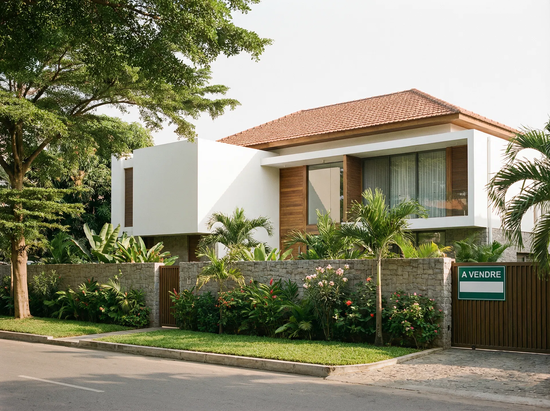 Villa Moderne avec Jardin Tropical