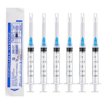 Syringe 3ml with Needle (10 pack) - For Peptide reconstitution / Intramuscular injections