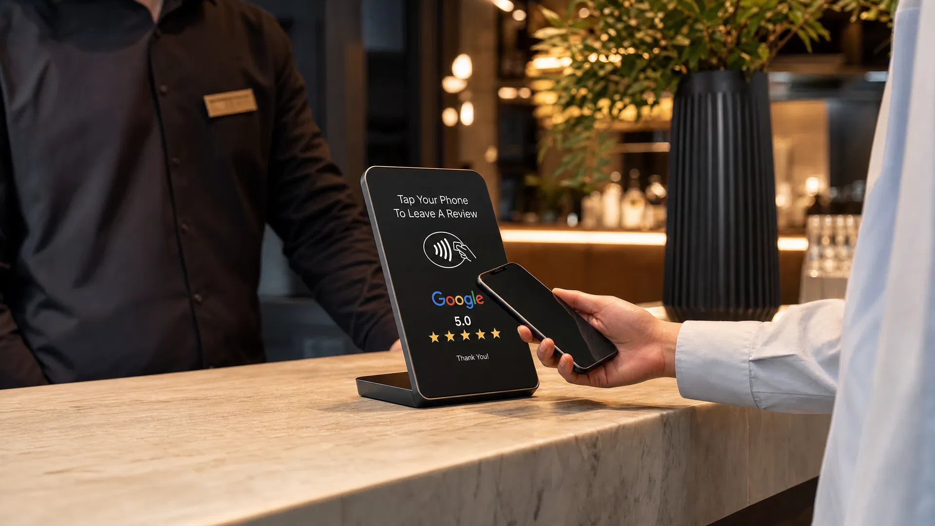 Google Bewertungen sammeln mit NFC-Display: So automatisierst du den Prozess