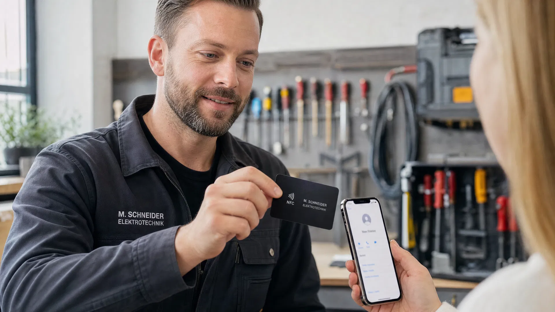 Digitale Visitenkarte für Handwerker: Mehr Aufträge durch smarte Kontaktweitergabe