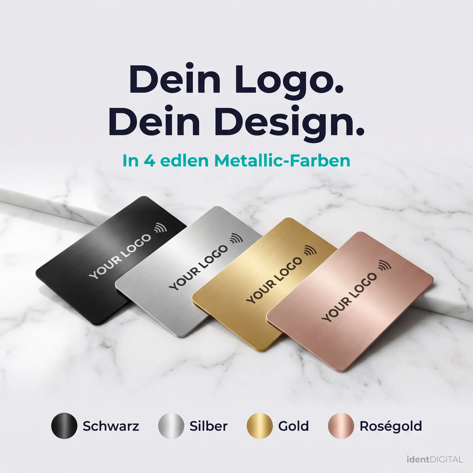Metall NFC & QR-Code Visitenkarte